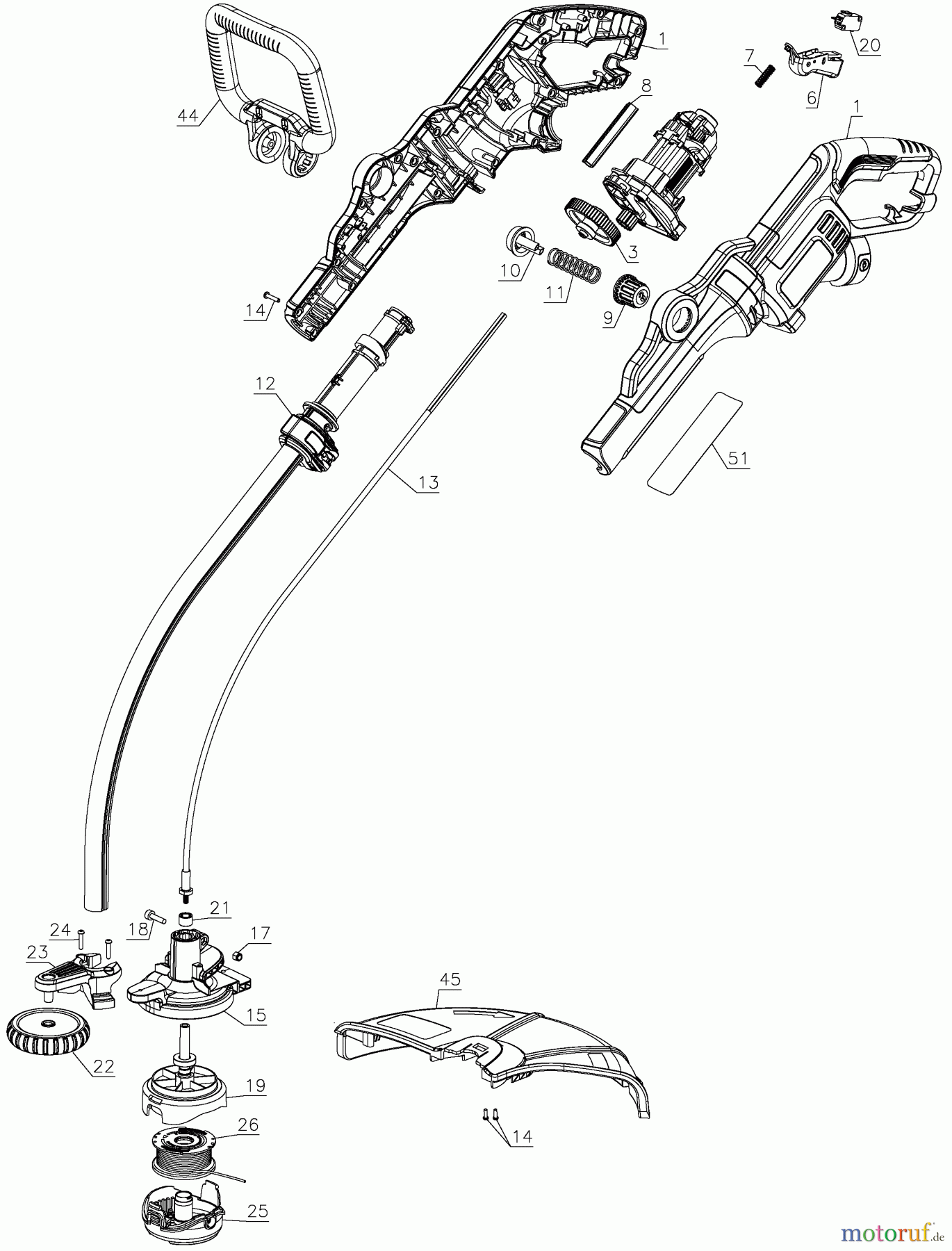 BLACK+DECKER AUSSERHALB HECKENSCHEREN, FADENTRIMMER, SCHEREN HIGH PERFORMANCE 7.5A STR GH3000BM Seite 1
