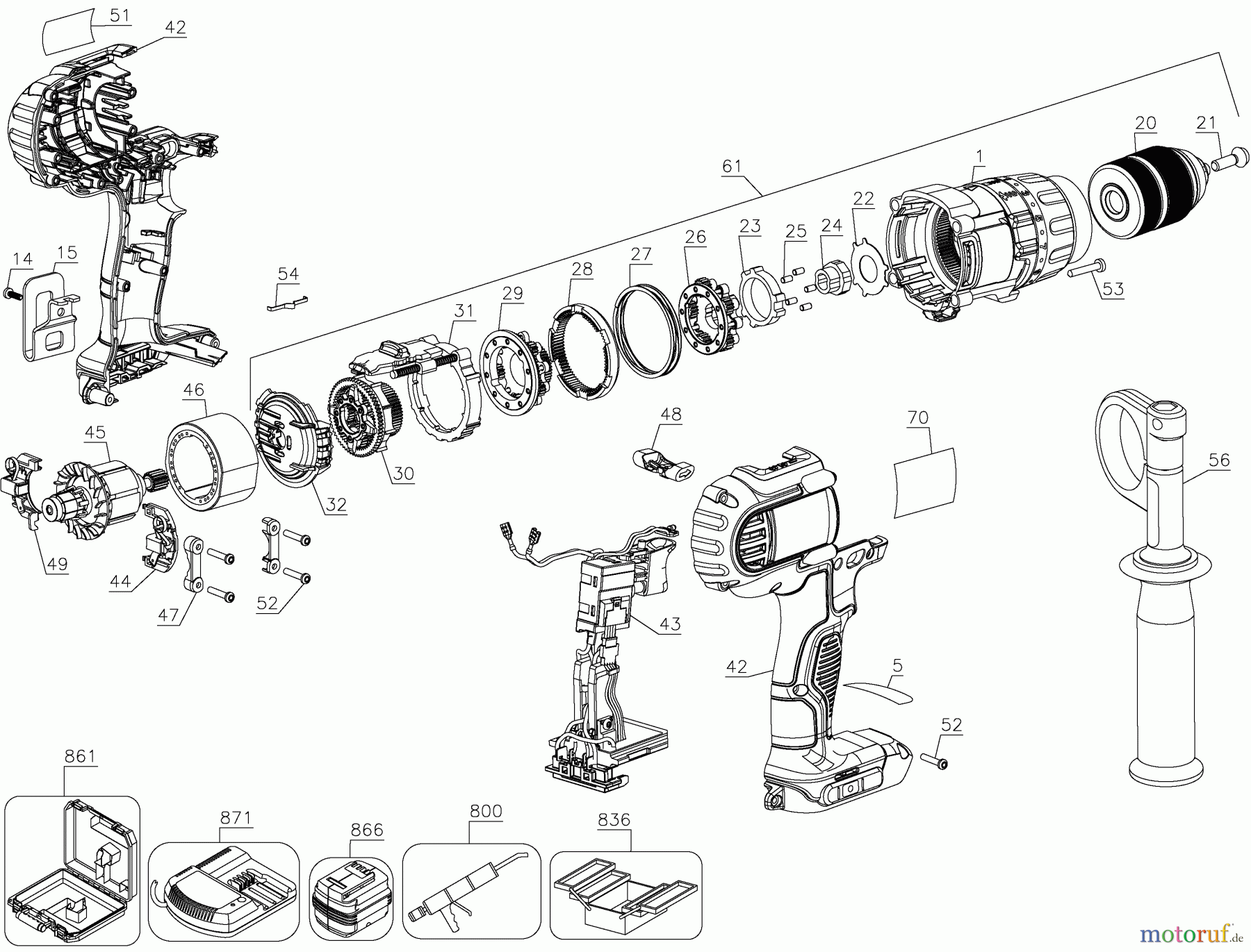  DEWALT SCHRAUBER Akku Schrauber AKKU SCHRAUBER DCD985L2 Seite 1