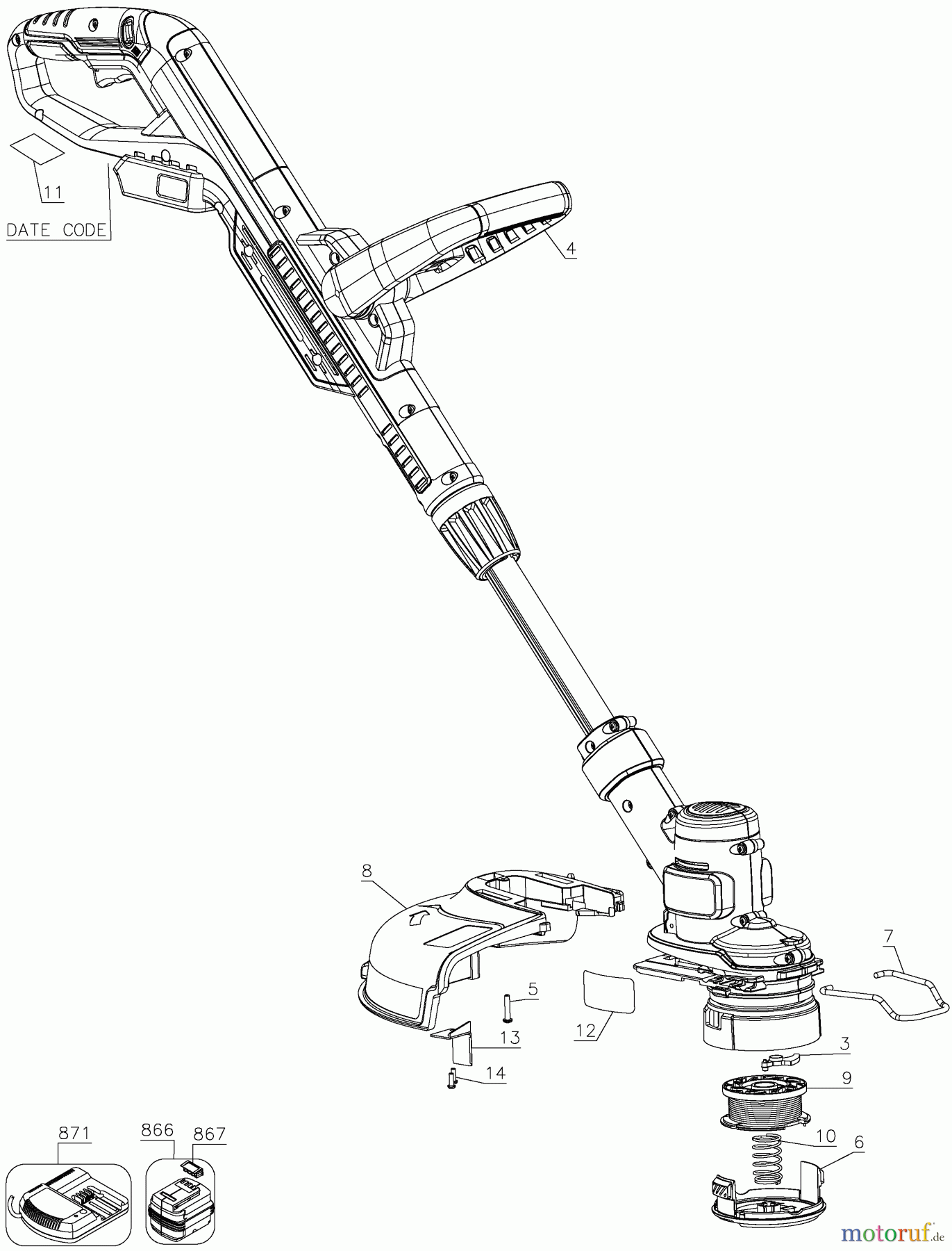 BLACK+DECKER AUSSERHALB HECKENSCHEREN, FADENTRIMMER, SCHEREN AKKU-RASENTRIMMER LST320C Seite 1