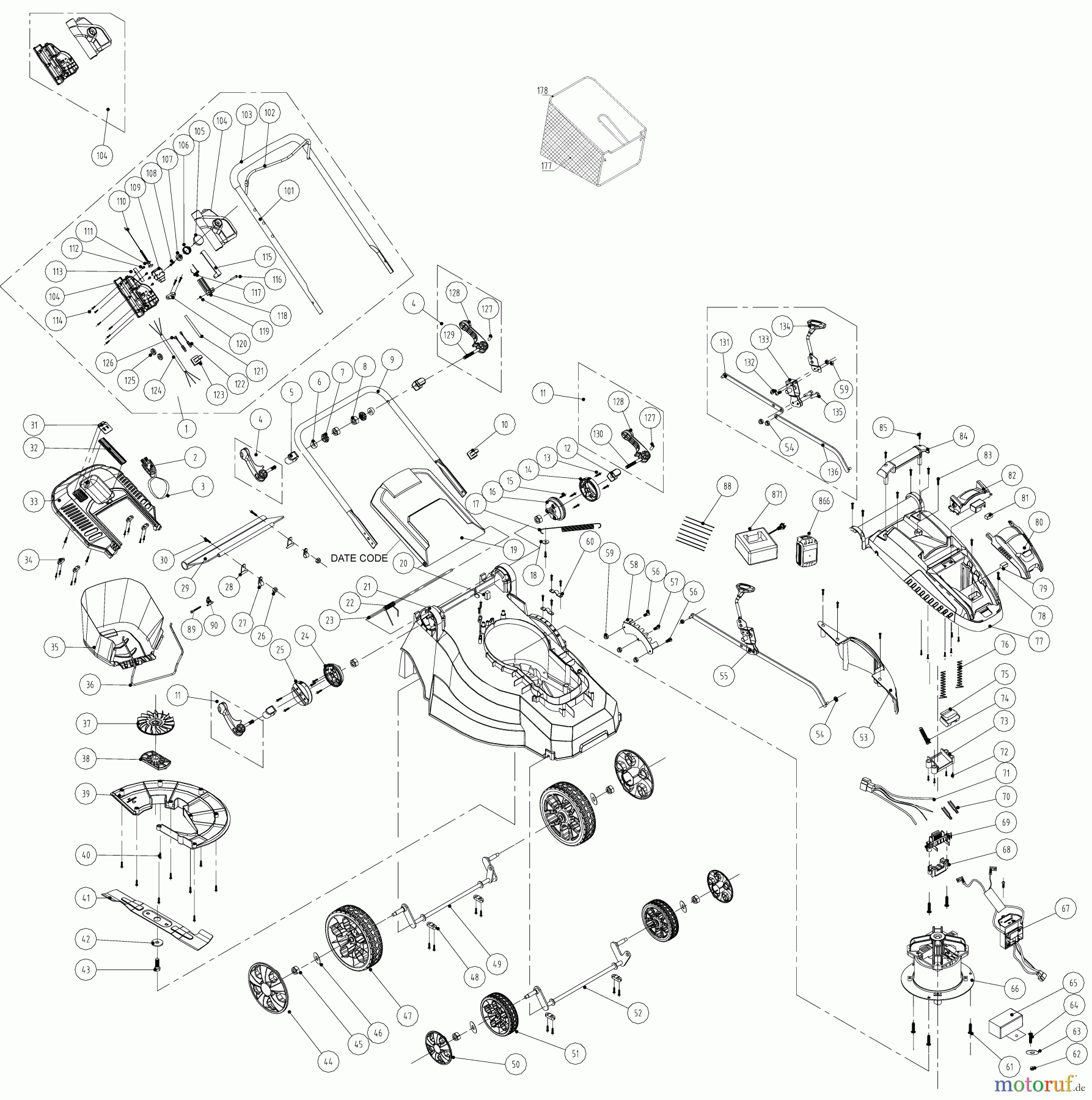 BLACK+DECKER AUSSERHALB RASENMÄHER, SCHNEEFRÄSEN CORDLESS MOWER 16IN CM1640 Seite 1