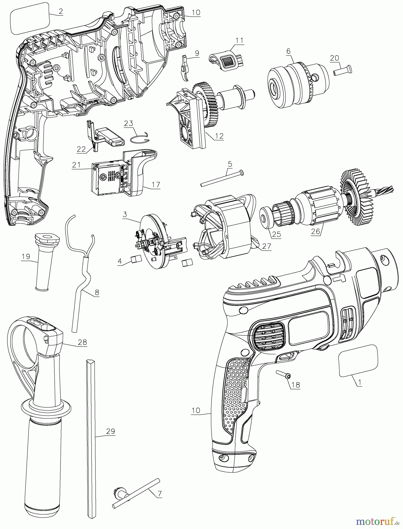 BLACK+DECKER Divers 1/2 IN PRO HAMMER DRILL 7 TM700ES Seite 1