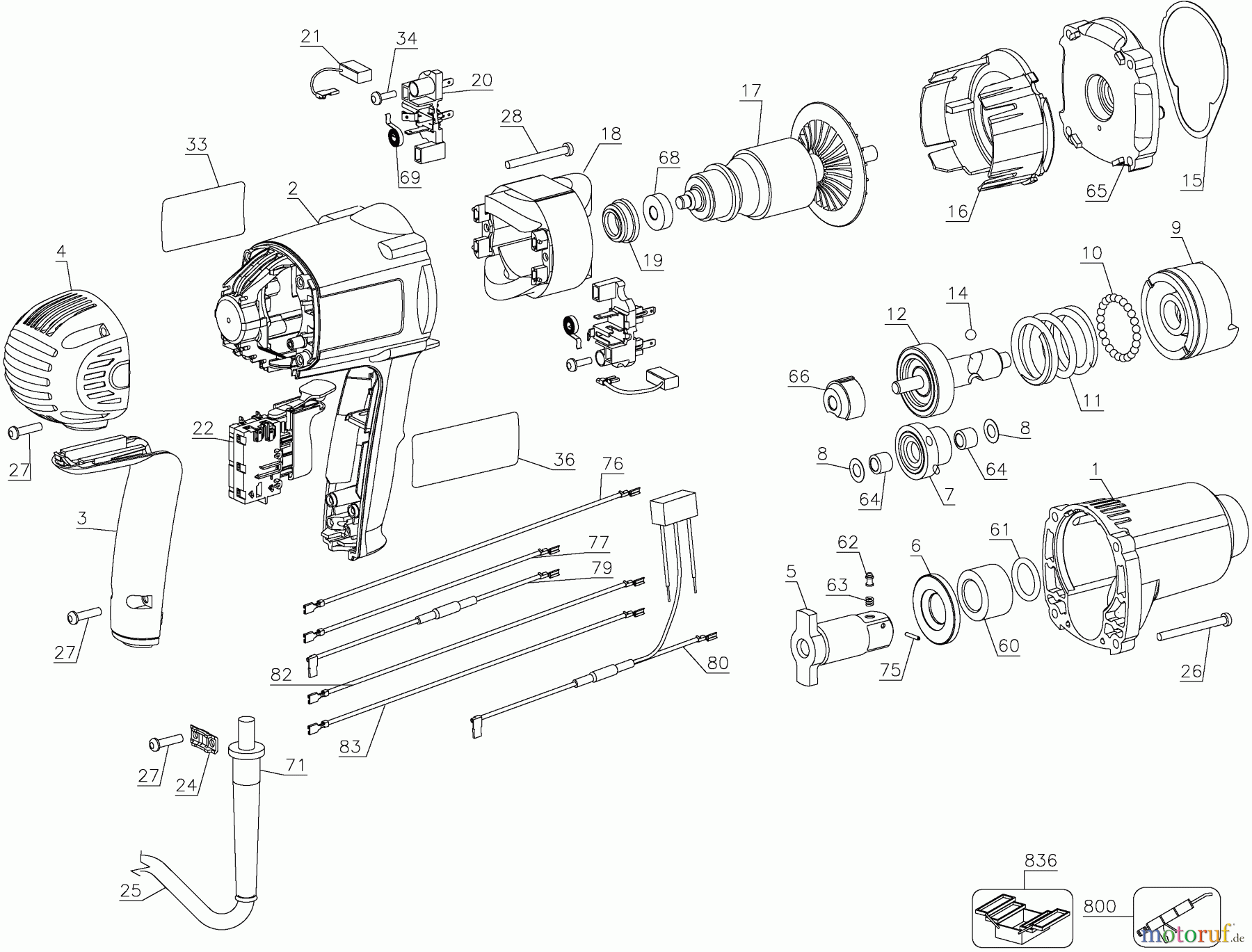 DEWALT SCHRAUBER Schlagschrauber SCHLAGSCHRAUBENSCHL. DW292 Seite 1