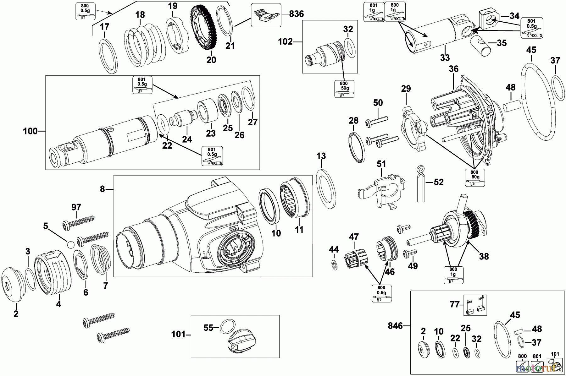  DEWALT Bohrhämmer Bohrhämmer SDS-PLUS DREHHAMMER D25133K Seite 2