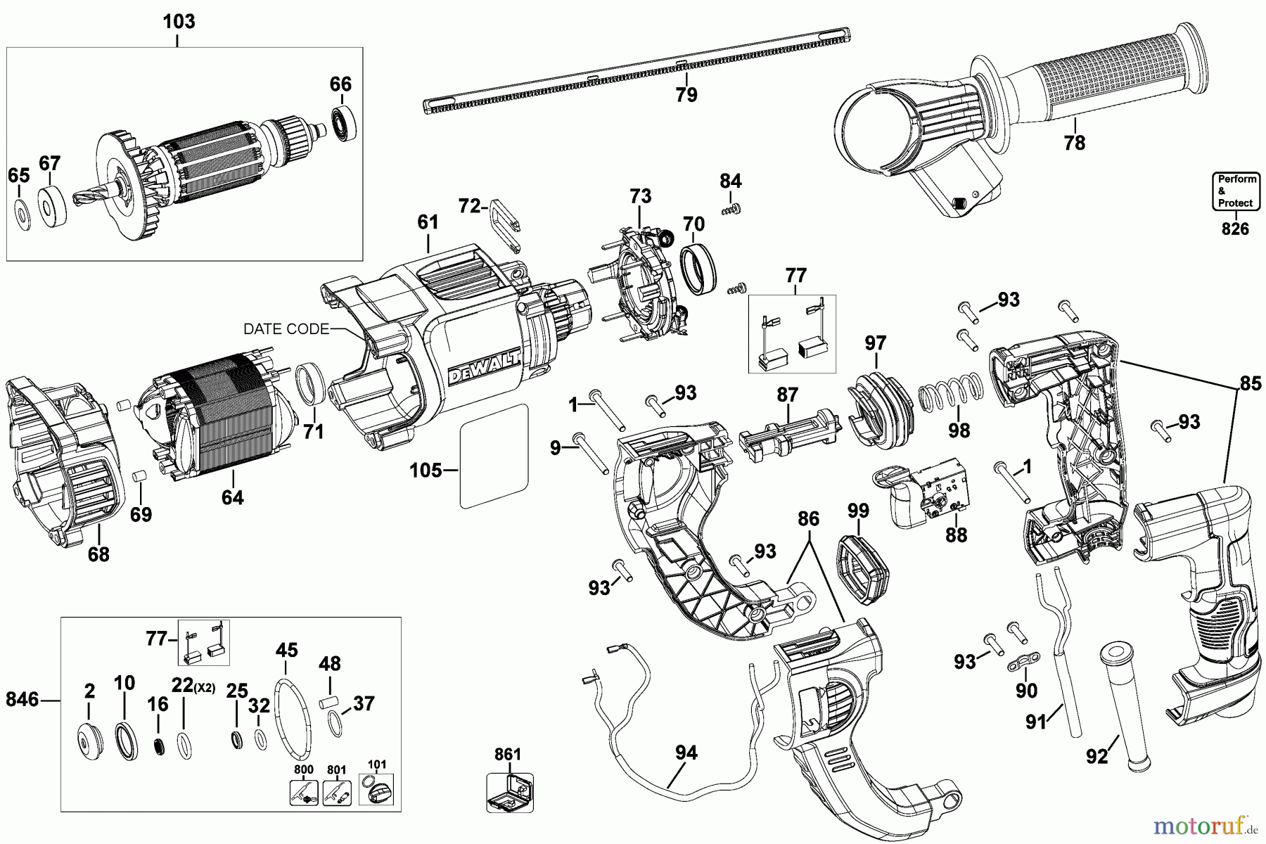 DEWALT Bohrhämmer Bohrhämmer SDS-PLUS DREHHAMMER D25263KR Seite 2