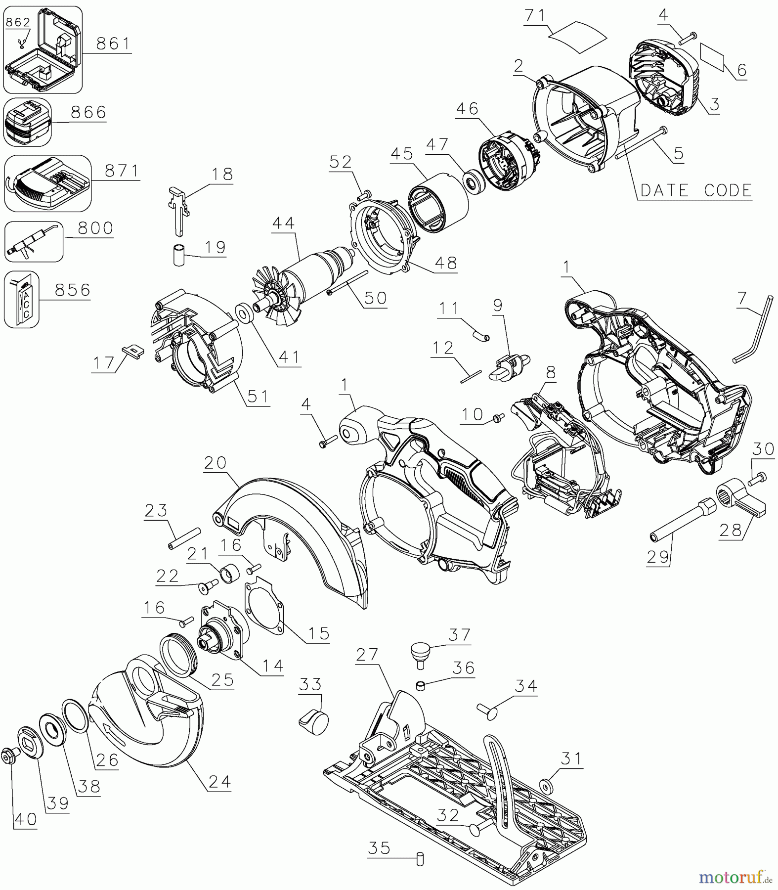 DEWALT HOLZARBEITEN KREISSÄGEN 20V MAX 6-1/2IN CIRCULAR DCS391P1 Seite 1