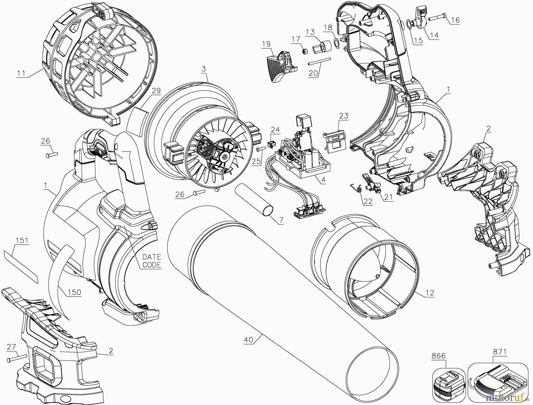 DEWALT Gartengeräte GEBLÄSE DCBL720B Seite 1