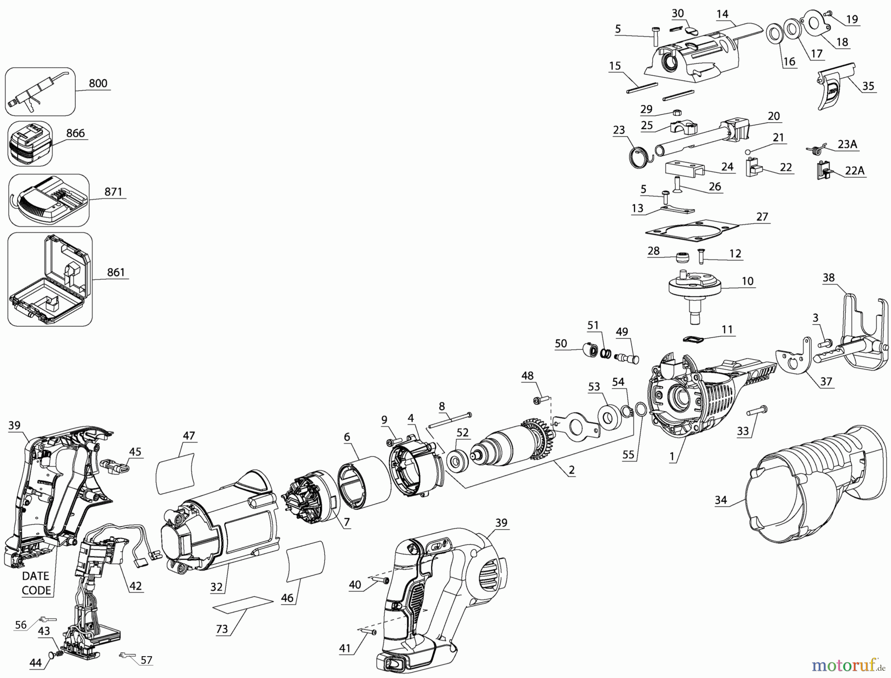  DEWALT HOLZARBEITEN SCHNEIDESÄGEN AKKU SÄBELSÄGE DCS380BR Seite 1