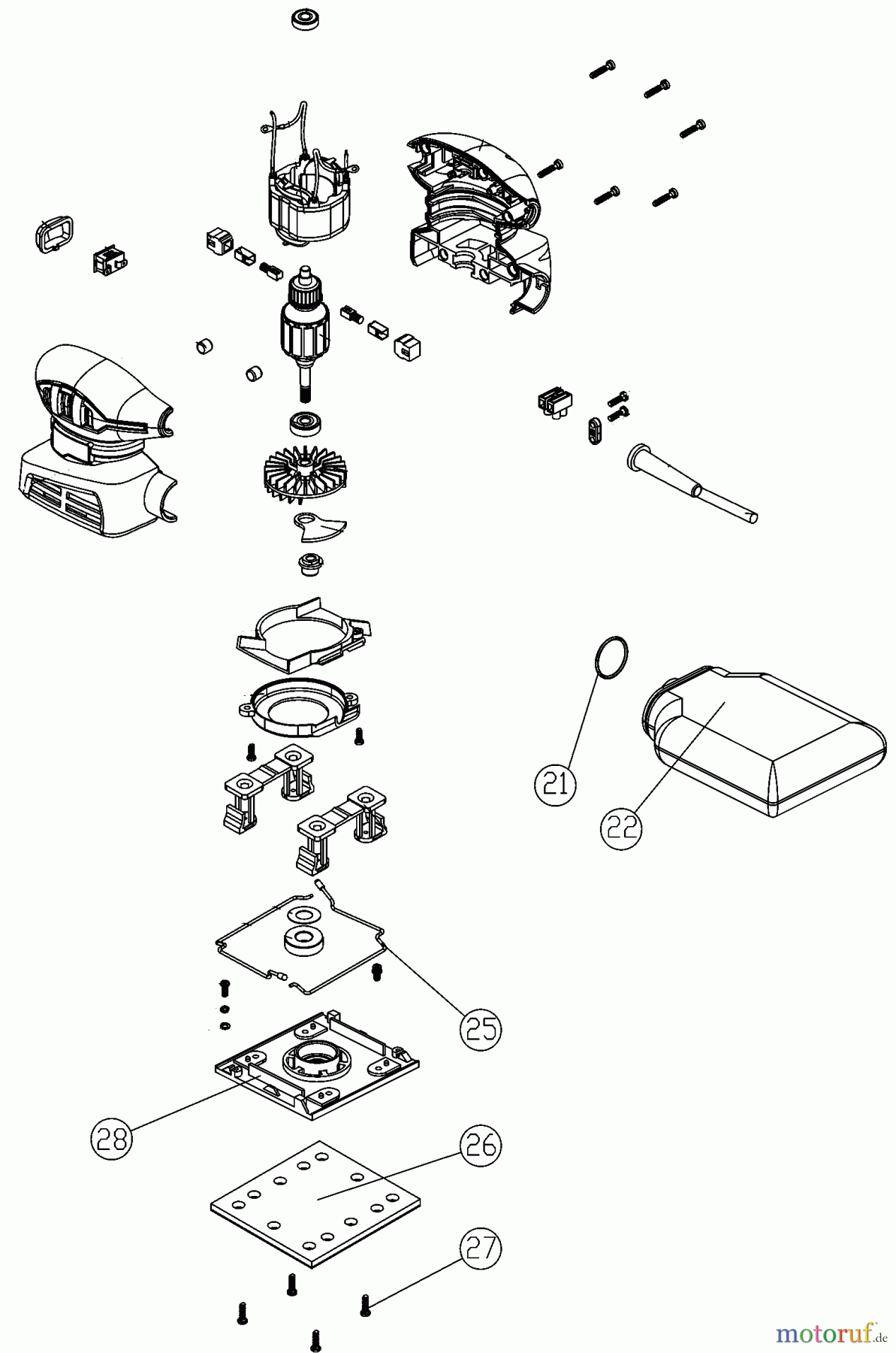 BLACK+DECKER INNENAUSSTATTUNG ABSCHLEIFGERÄT 1.5A 1/4 SHEET SANDR BDEQS15C Seite 1