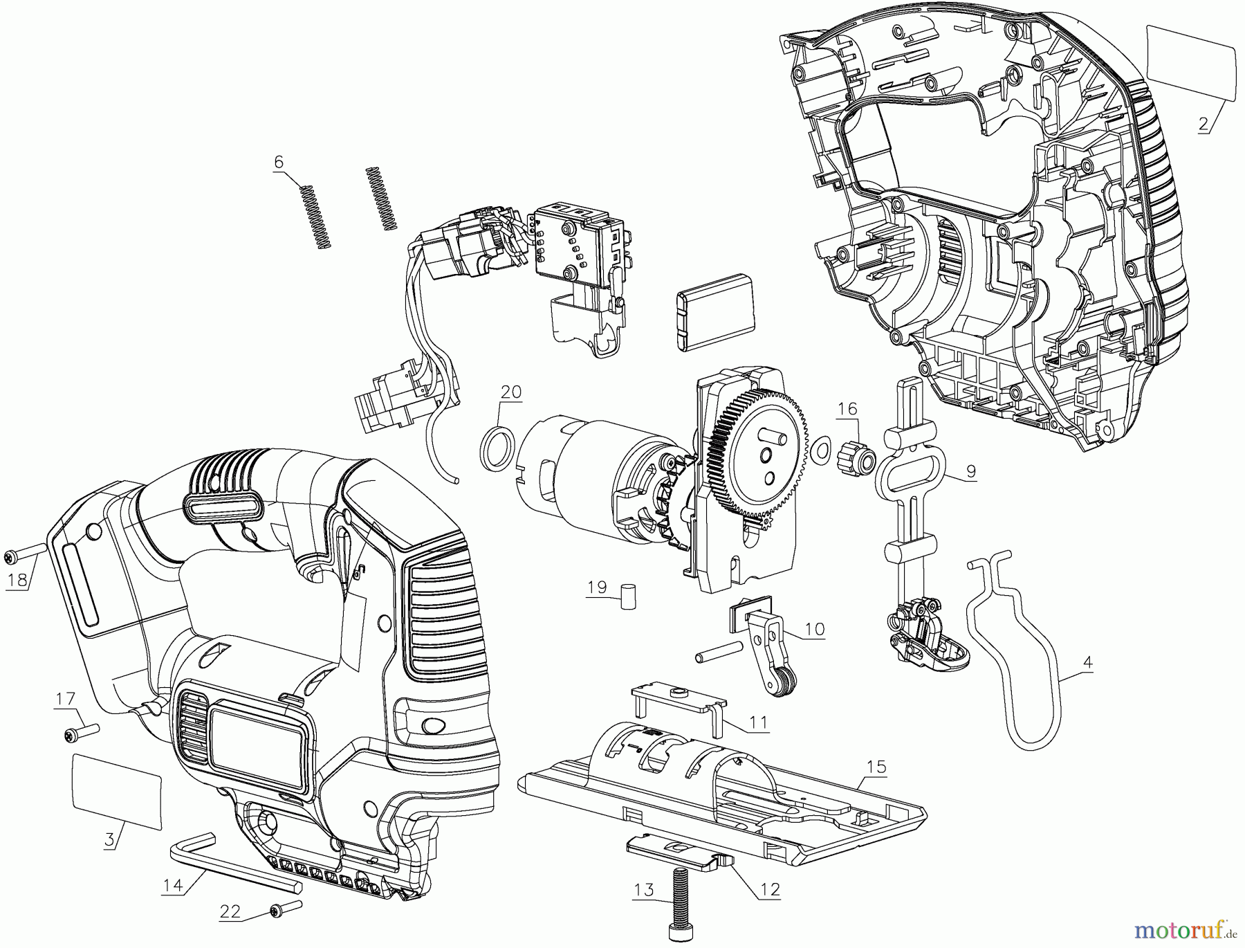 BLACK+DECKER INNENAUSSTATTUNG SÄGE 20V LIT JIG SAW-BARE BDCJS20B Seite 1