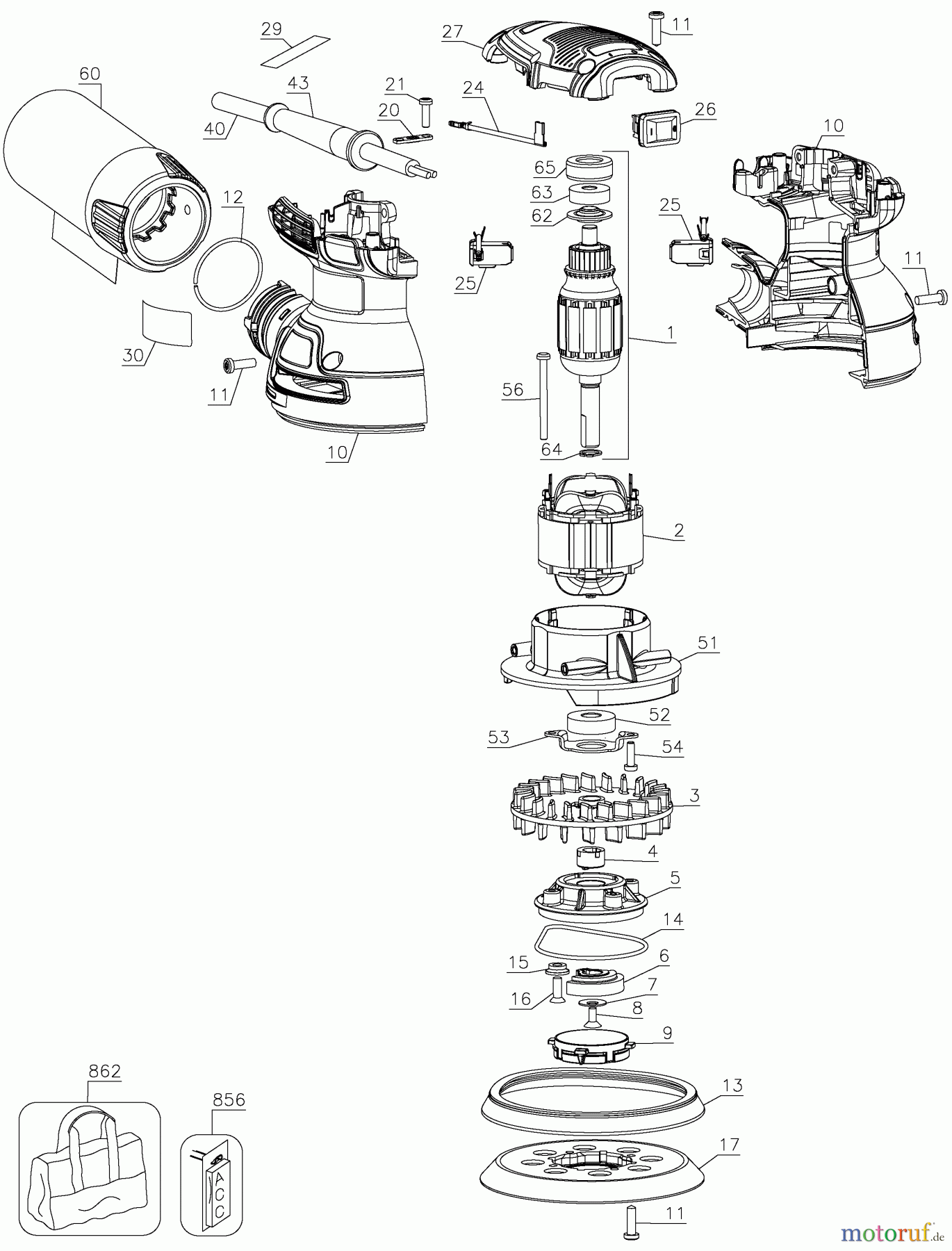 DEWALT HOLZARBEITEN EXZENTERSCHLEIFER 5IN RANDOM ORB SNDR DWE6420 Seite 1