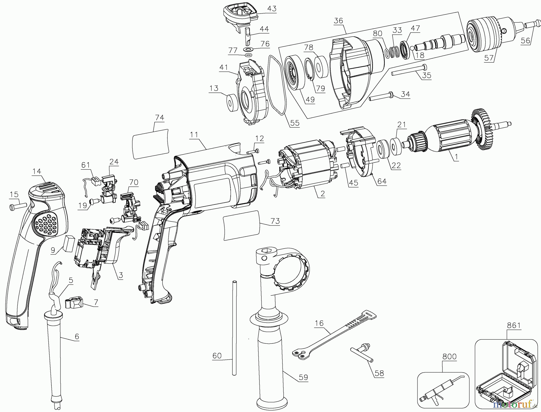 DEWALT Bohrmaschinen Bohrmaschinen BOHRHAMMER DW511R Seite 1