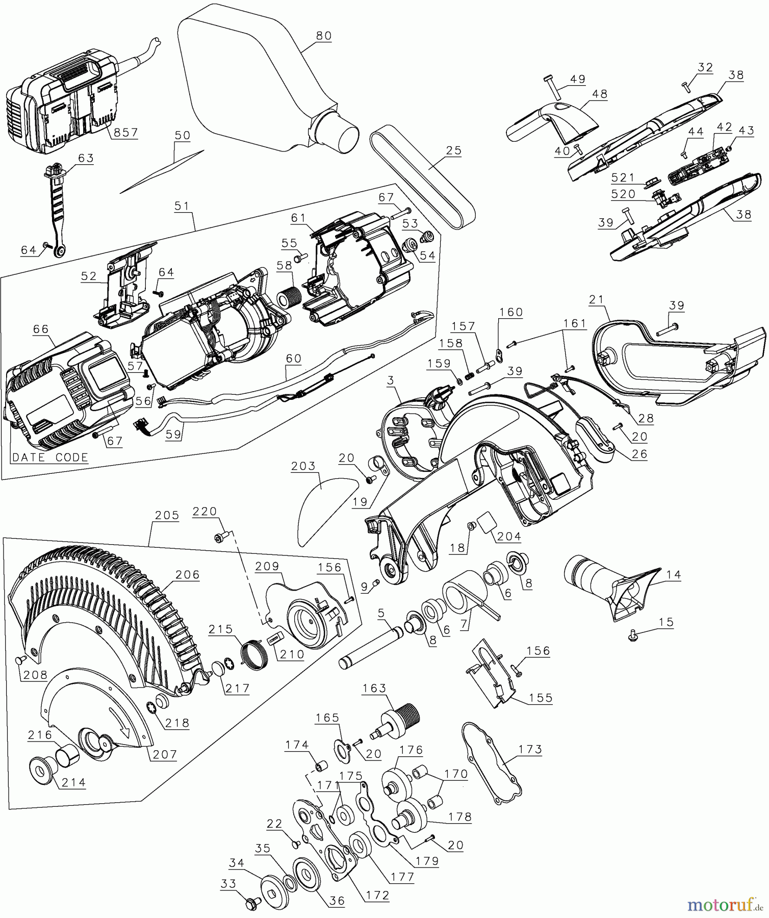DEWALT HOLZARBEITEN Gehrungssägen SHELL 120V MAX FIXED MITE DHS716T2 Seite 1