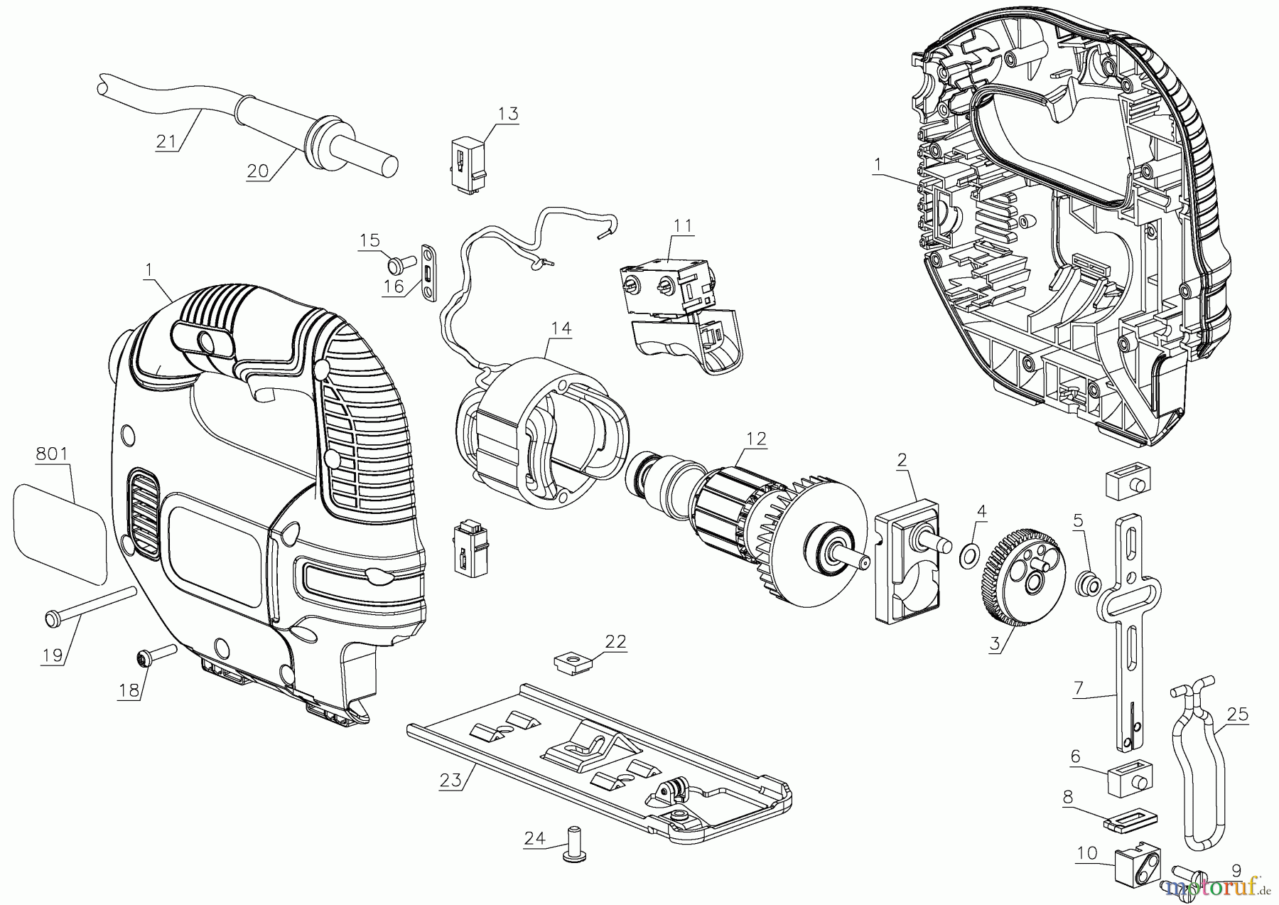 BLACK+DECKER INNENAUSSTATTUNG SÄGE STICHSÄGE KS501 Seite 1