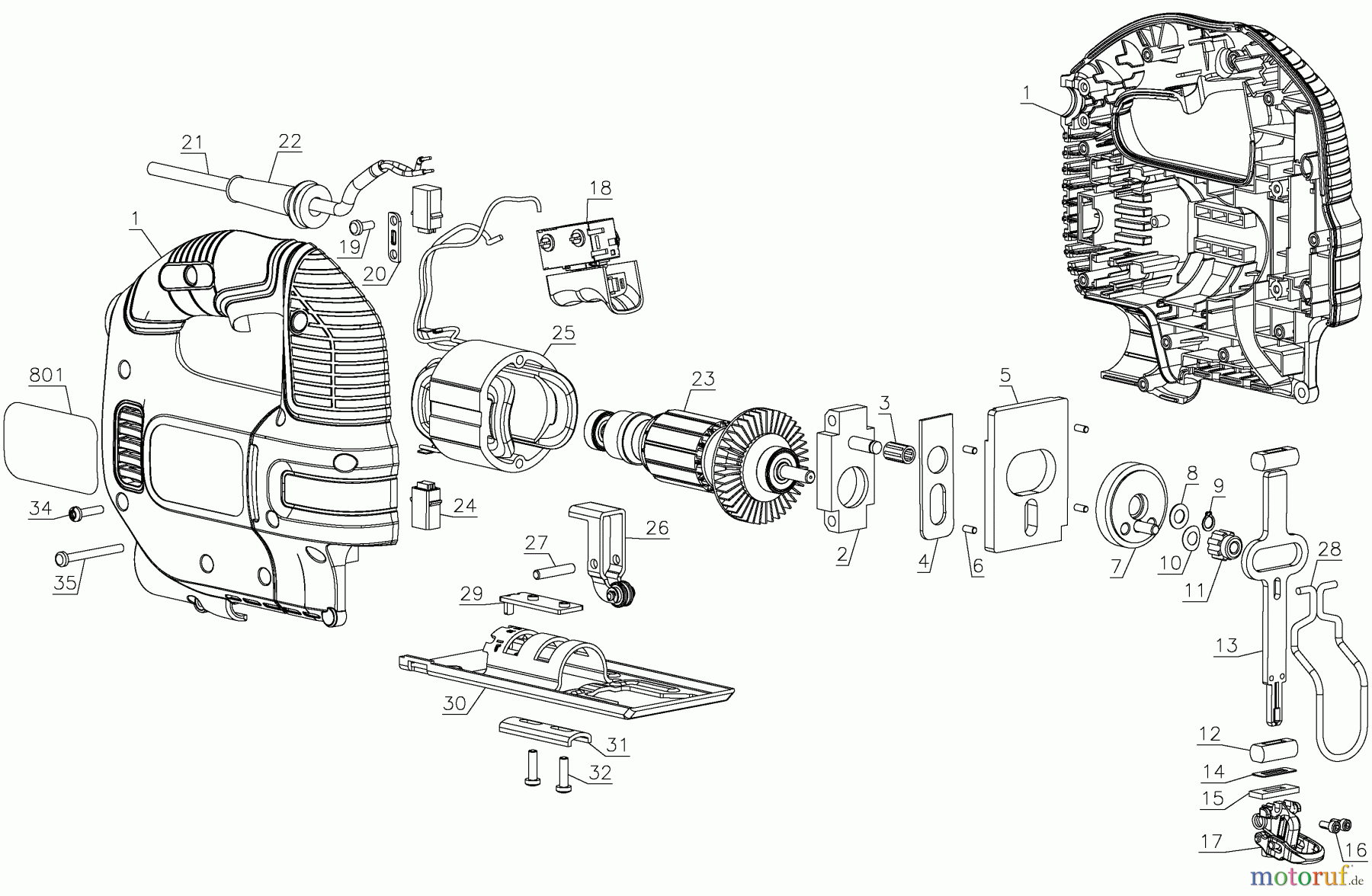  BLACK+DECKER INNENAUSSTATTUNG SÄGE STICHSÄGE KS701E Seite 1