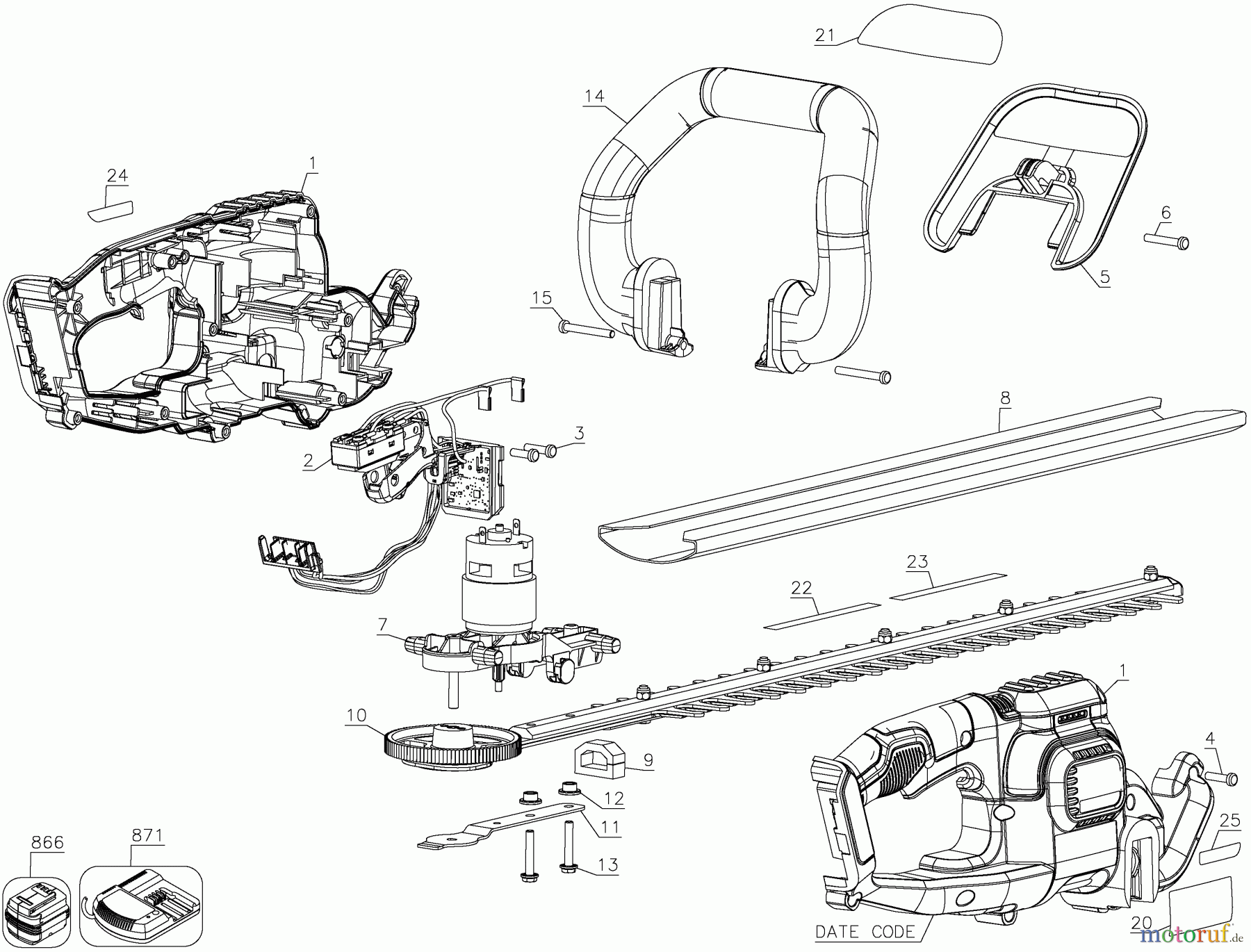 DEWALT Gartengeräte AKKU TRIMMMER DCHT820P1 Seite 1