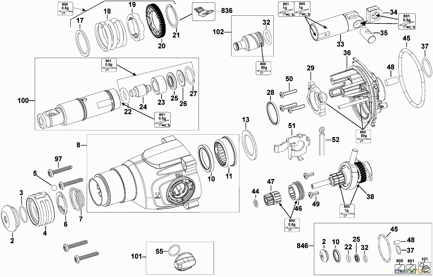  DEWALT Bohrhämmer Bohrhämmer SDS-PLUS AKKU BOHRHAMMER DCH133B Seite 1
