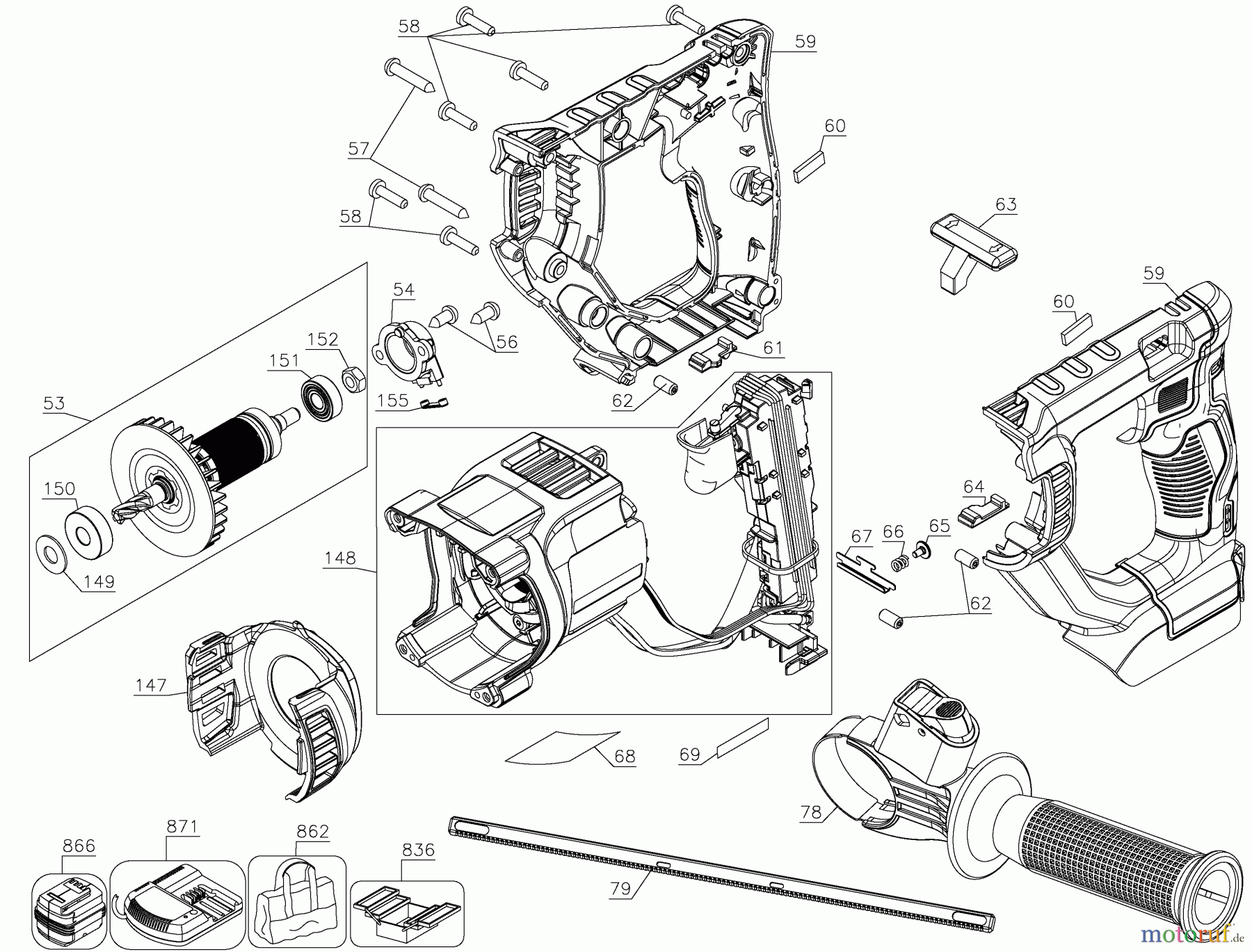 DEWALT Bohrhämmer Bohrhämmer SDS-PLUS AKKU BOHRHAMMER DCH133BR Seite 2