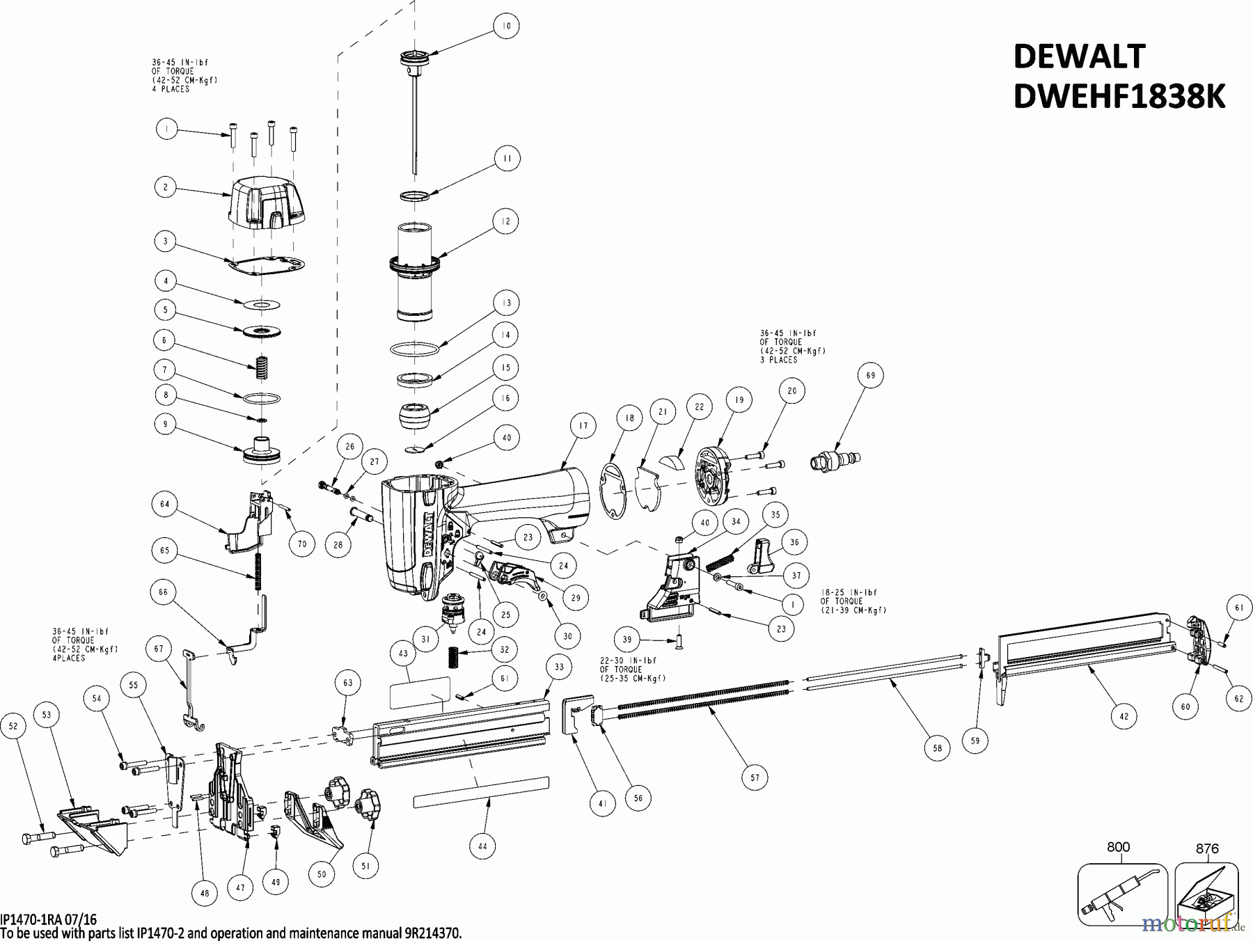DEWALT BEFESTIGUNG Nagler 18GA 7/32 CRWN FLR S DWEHF1838K Seite 1