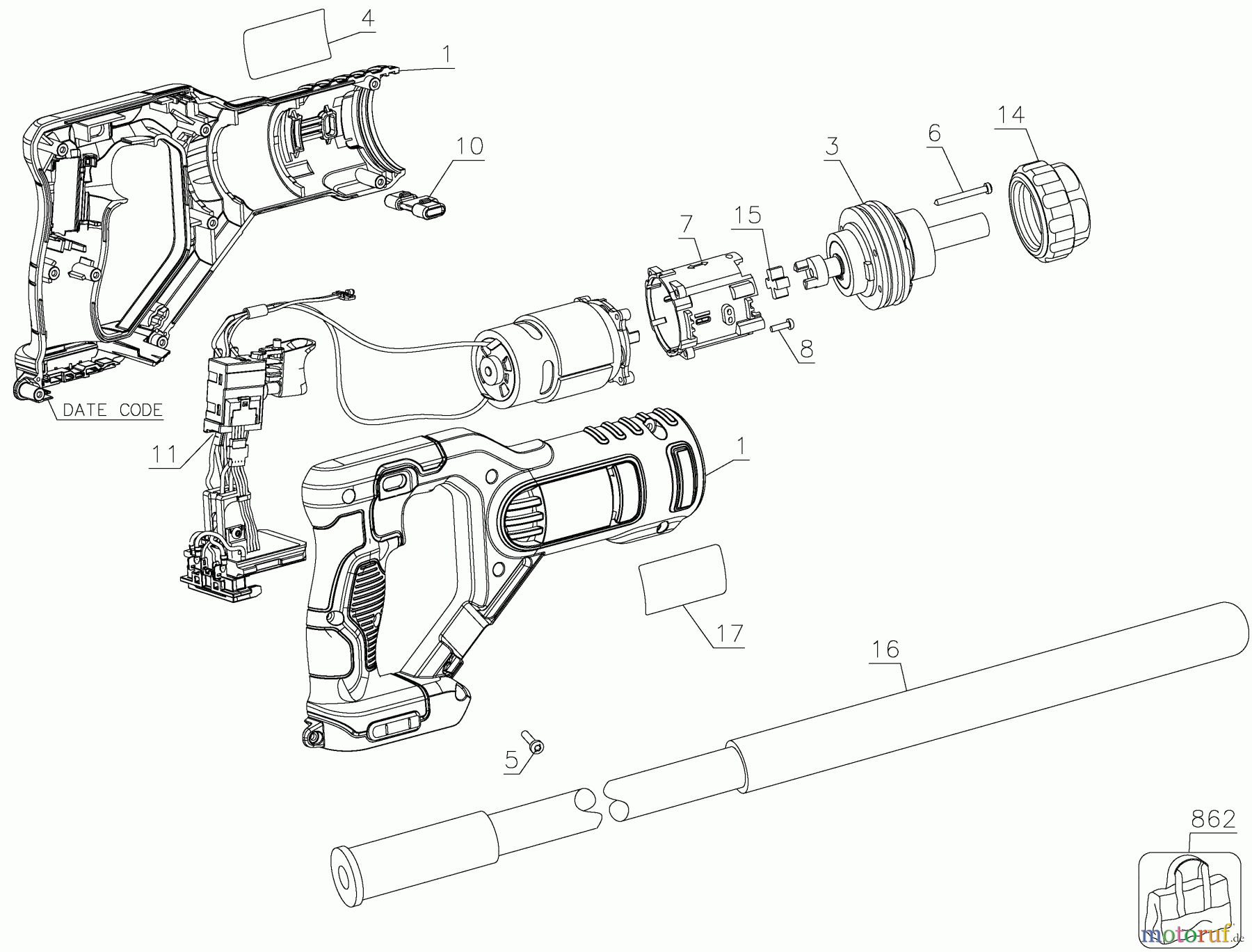 DEWALT SCHNURLOS-SONSTIGES 18V XR CONCRETE VIBRATING DCE531N Seite 1