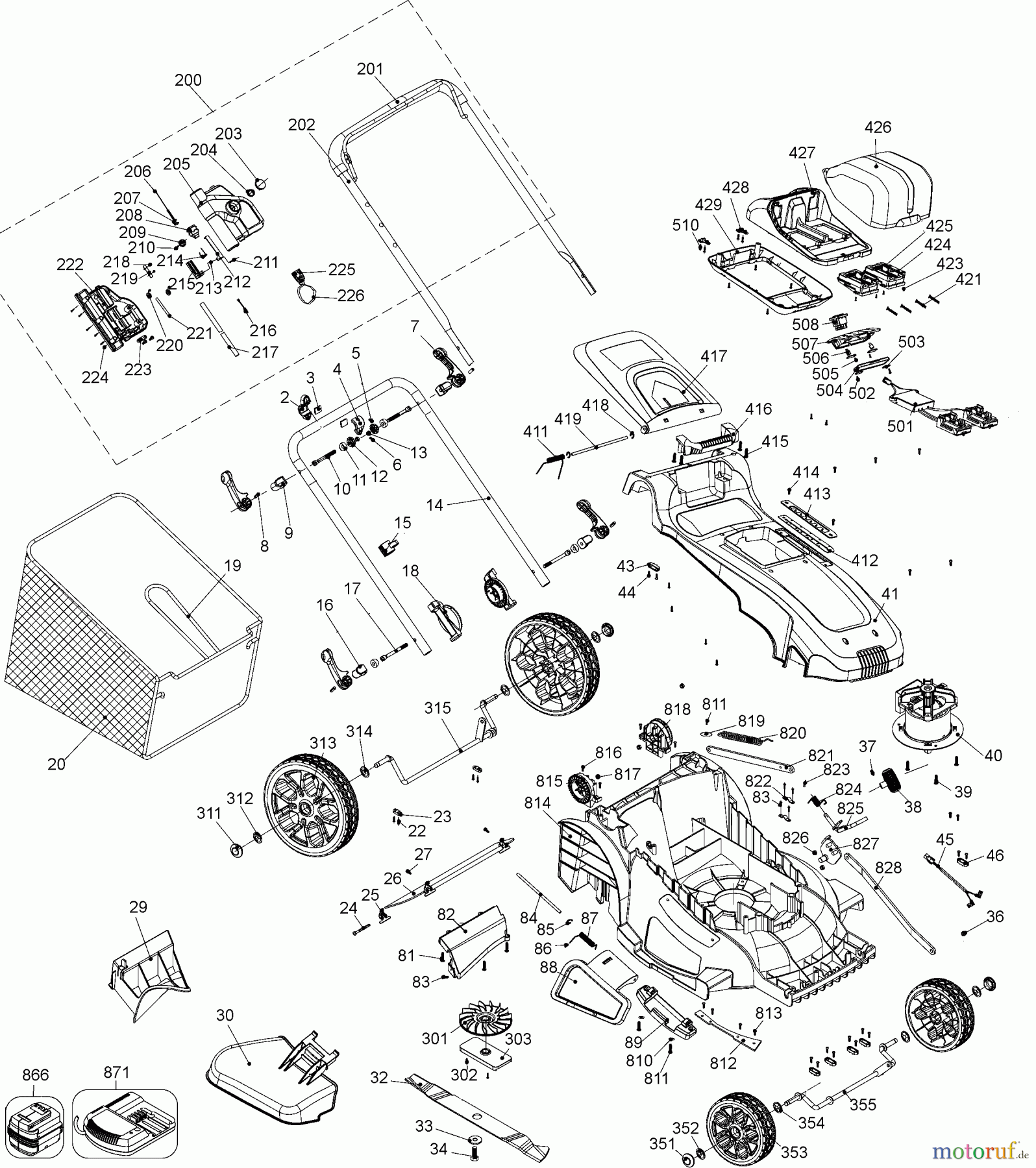 BLACK+DECKER Divers 60V 20IN LITHI MOWER CM2060C Seite 1
