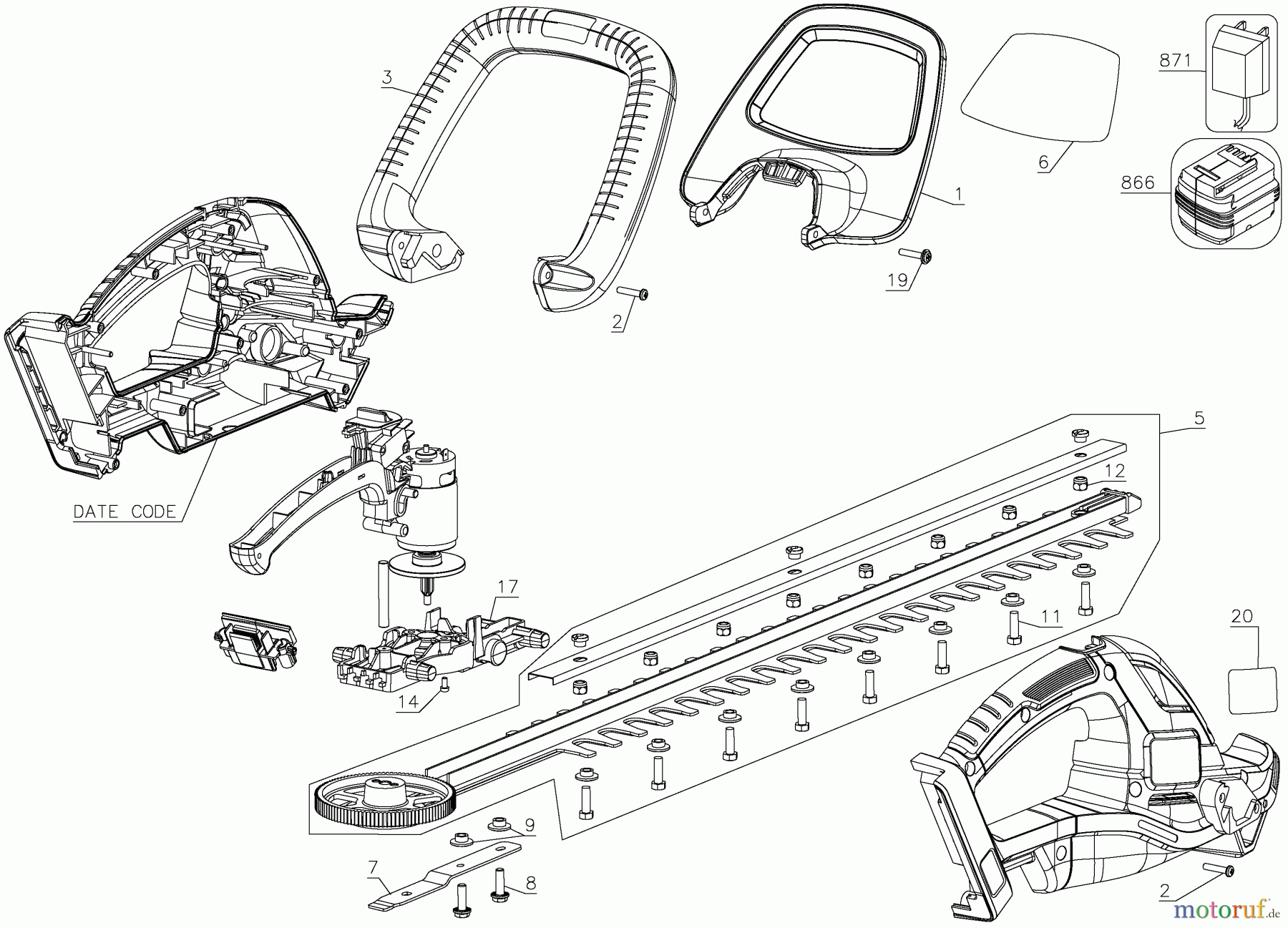  BLACK+DECKER AUSSERHALB HECKENSCHEREN, FADENTRIMMER, SCHEREN 22IN 40V HEDGE TRIM LHT2240C Seite 1