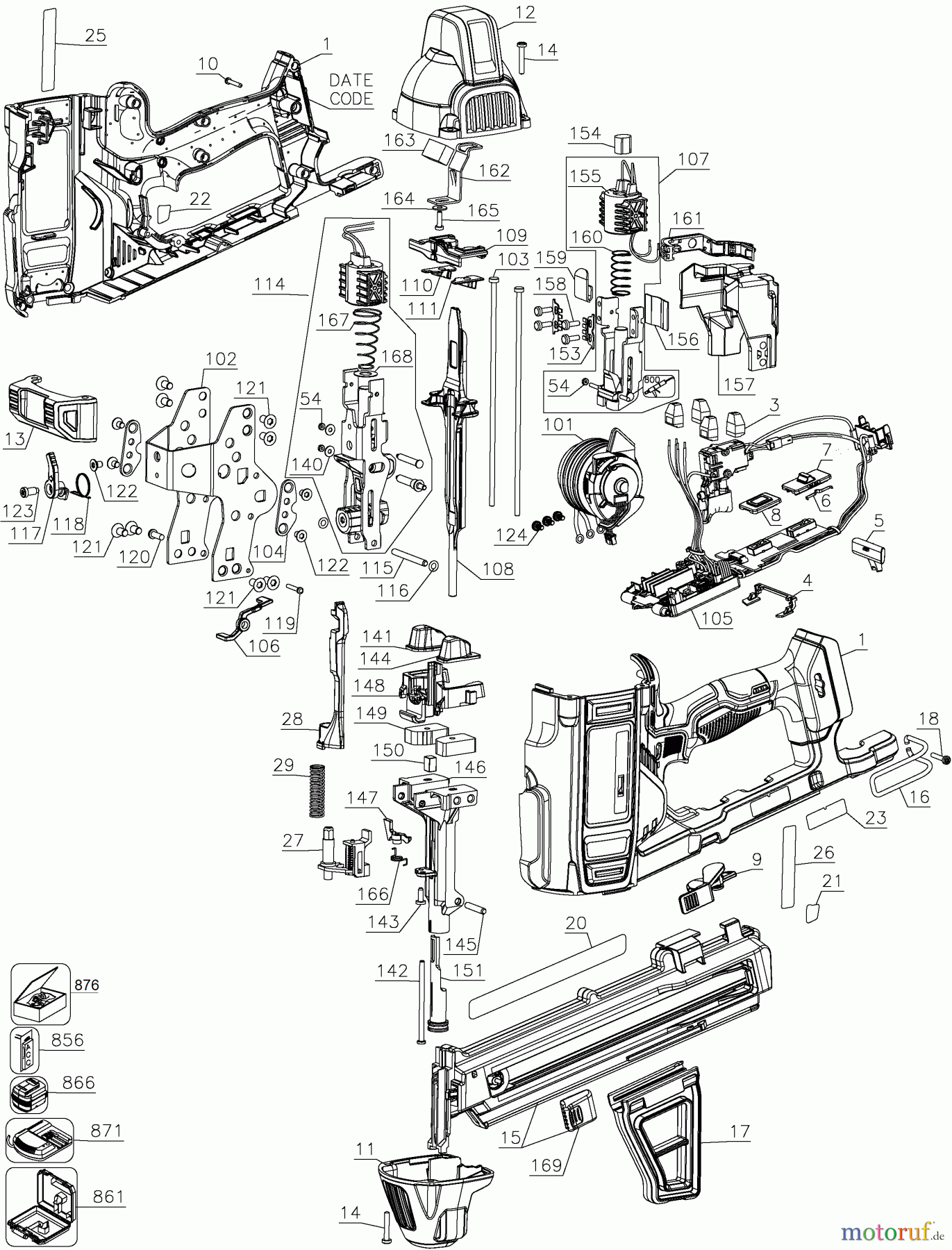 DEWALT BEFESTIGUNG Nagler CRDLSS CONCRETE NAI DCN890B Seite 1