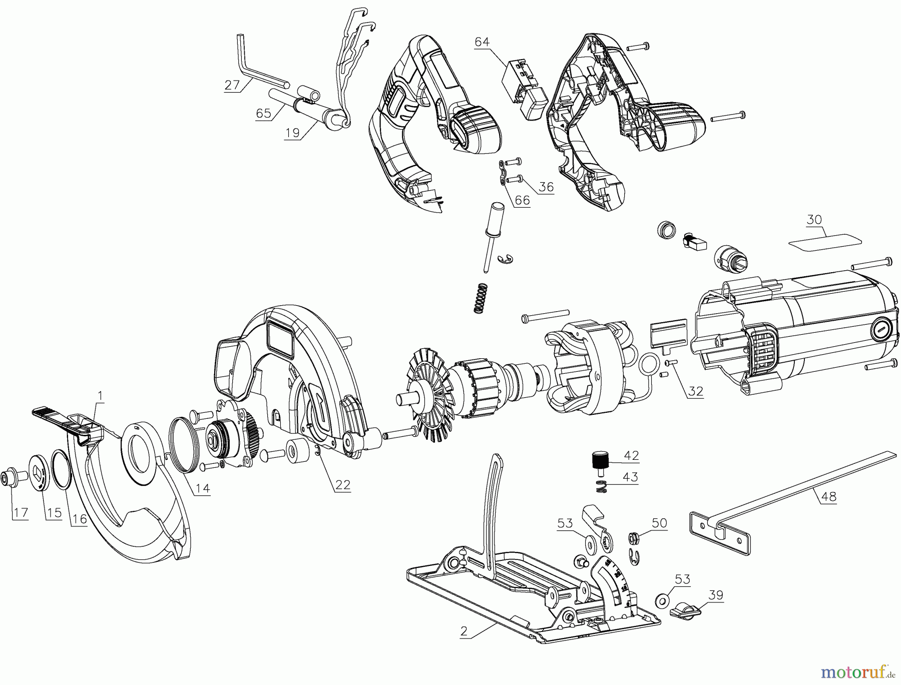 BLACK+DECKER INNENAUSSTATTUNG SÄGE 13A CORDED CIRC SAW BDECS300C Seite 1
