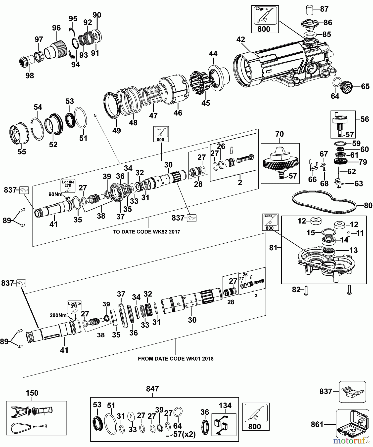  DEWALT Bohrhämmer Bohrhämmer SDS-MAX DREHHAMMER D25481K Seite 2
