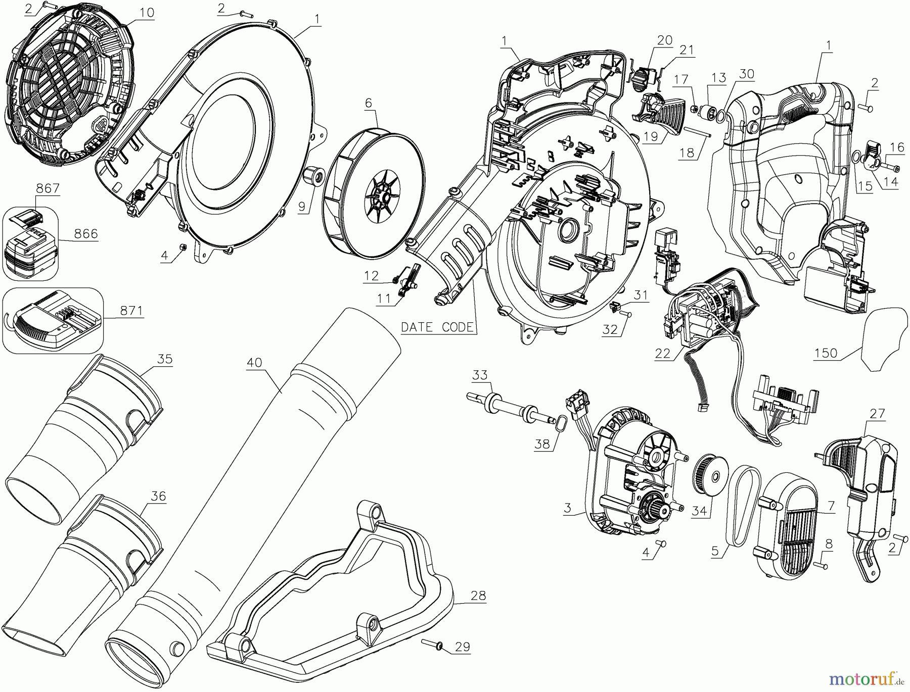 DEWALT Gartengeräte DW 60V MX HDHL BWR B DCBL770B Seite 1