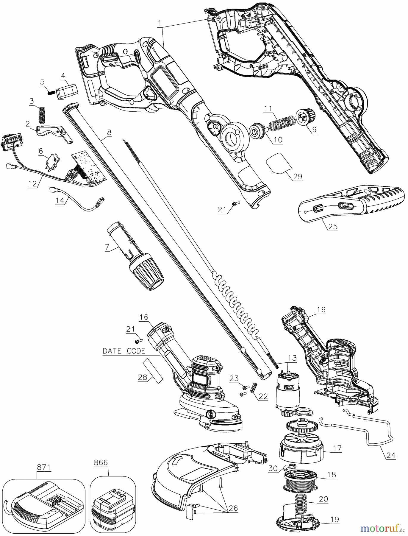BLACK+DECKER AUSSERHALB HECKENSCHEREN, FADENTRIMMER, SCHEREN 40V LITH STRING TRIM LST140C Seite 1