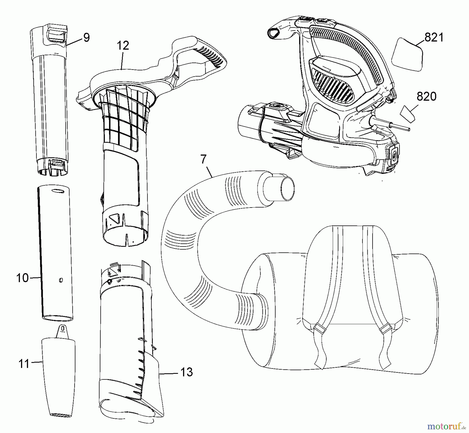 BLACK+DECKER AUSSERHALB RASENMÄHER, HÄCKSLER UND KEHRMASCHINEN 12AMP BP BLOWER/VAC BEBL7000 Seite 1
