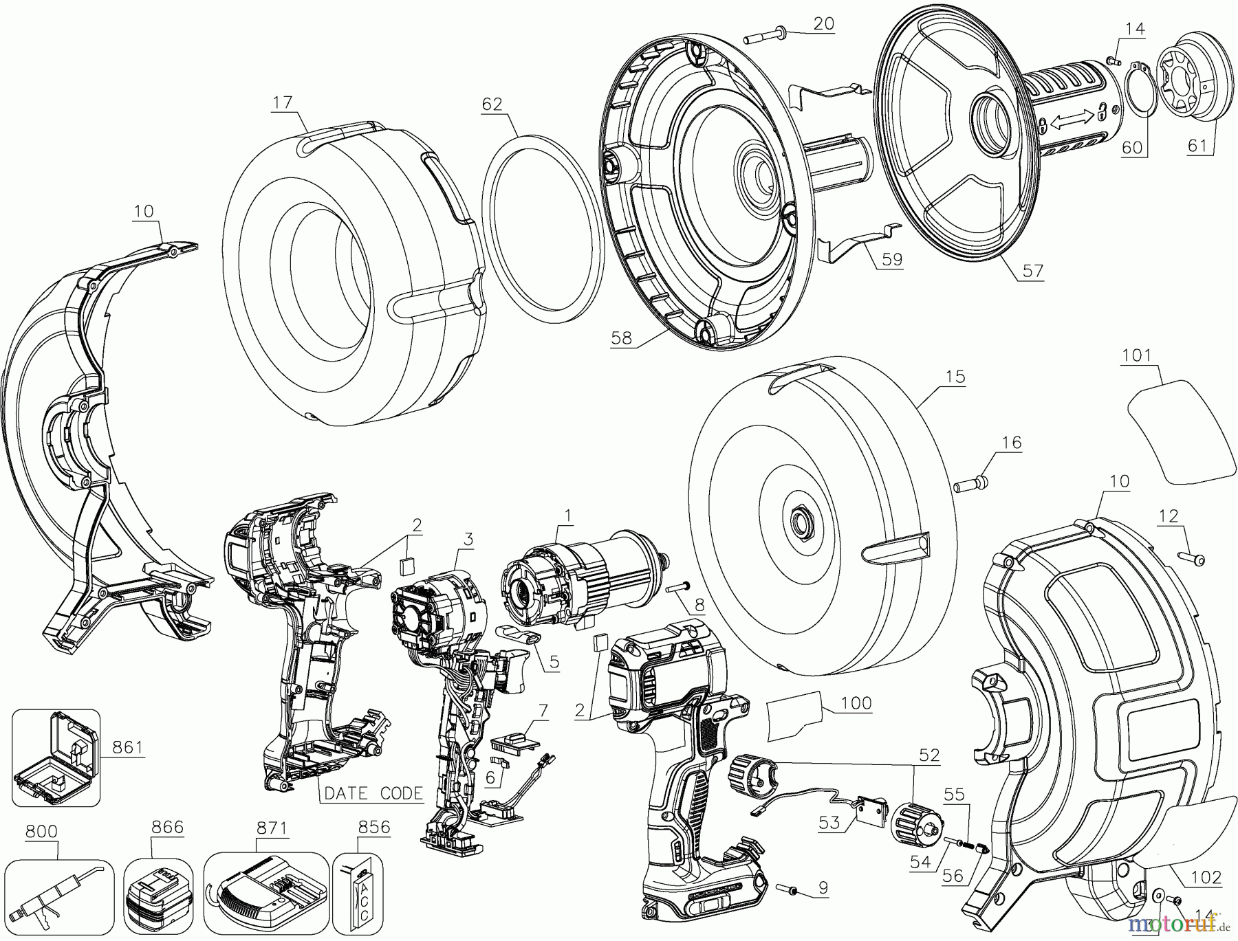 DEWALT Gartengeräte 6431F DCD200B Seite 1