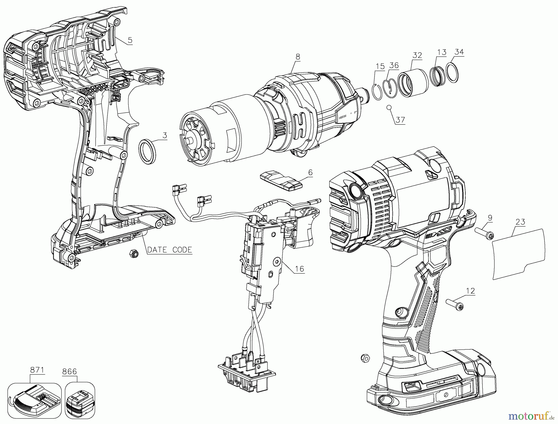 CRAFTSMAN CORDLESS DRILLS SCHLAGSCHRAUBER CMCF800C1 Seite 1