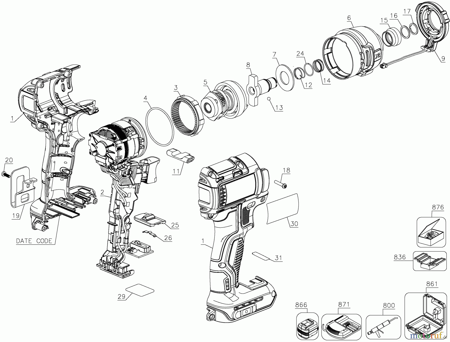 DEWALT SCHRAUBER Akku Schrauber WARTUNGSSATZ INSTANT Seite 1