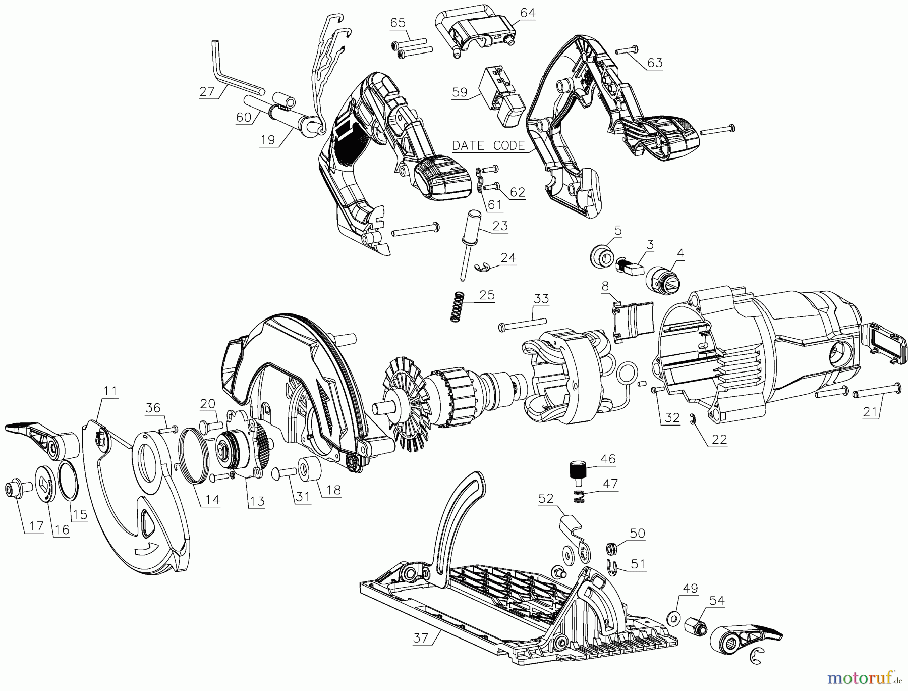 CRAFTSMAN CDLS SAW 7-1/4 15A CIRC SAW CMES510 Seite 1