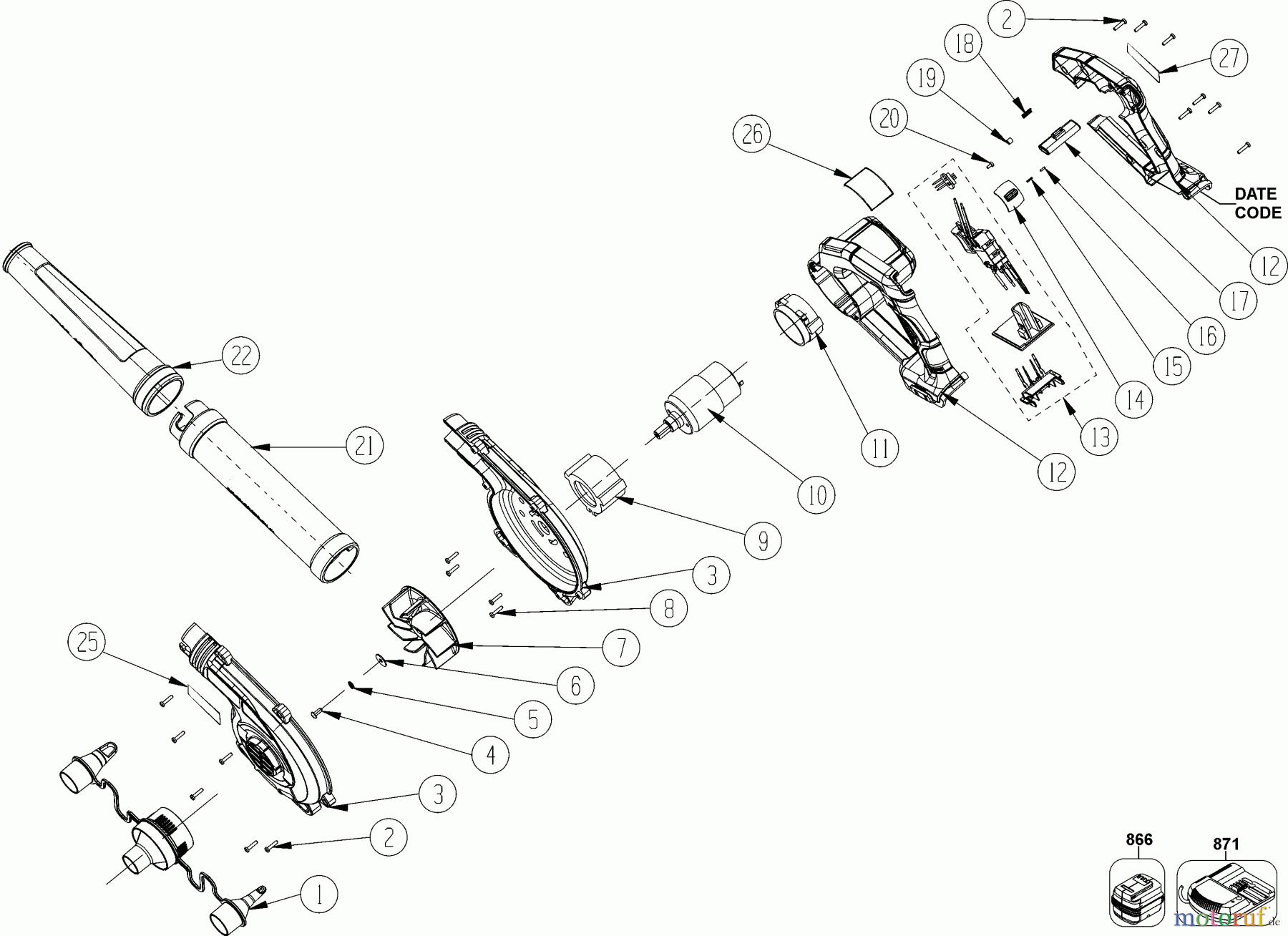 CRAFTSMAN CORDED SNOW BLOWER/THROWER GEBLÄSE CMCBL0100BR Seite 1