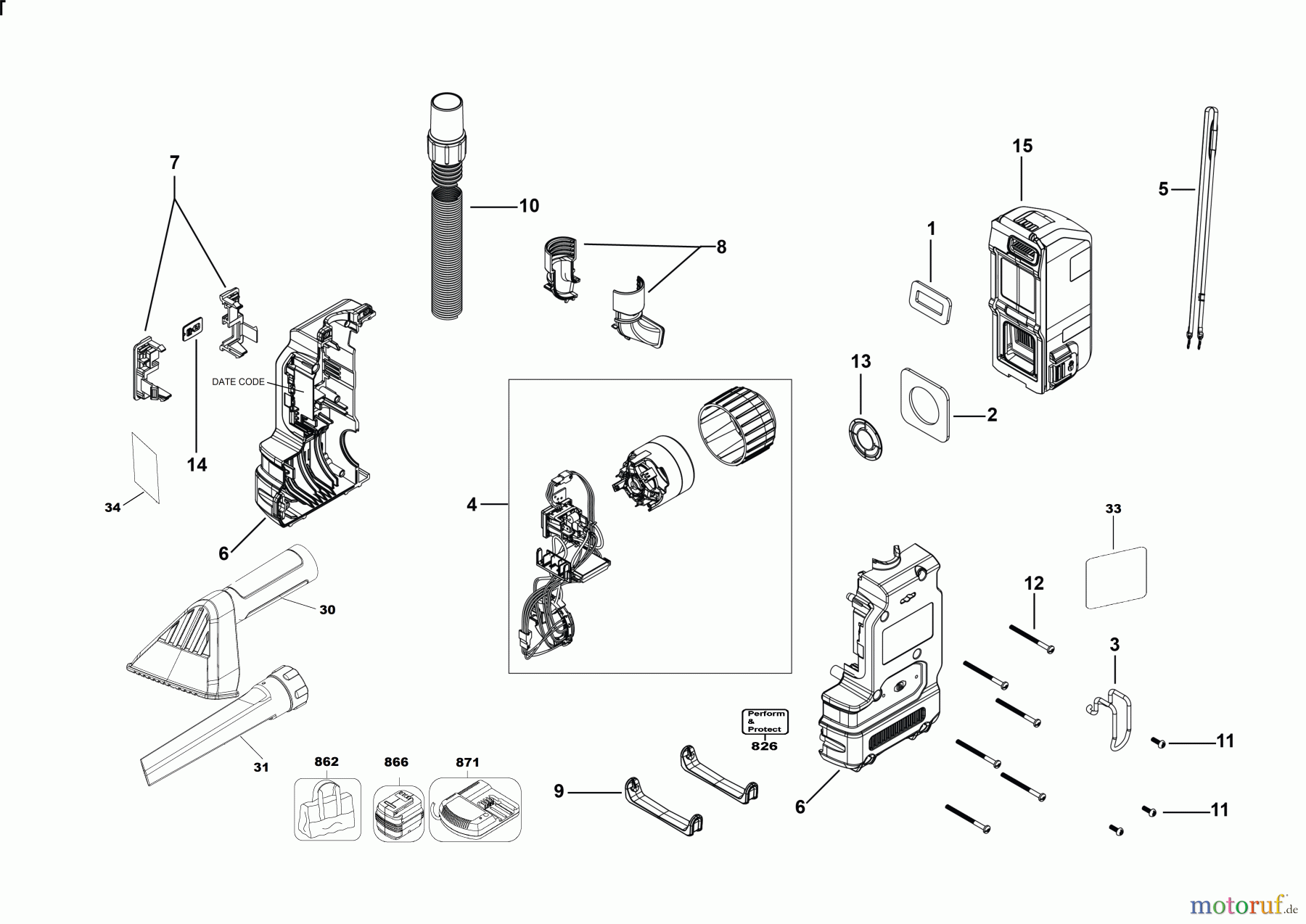 DEWALT VAKUUMEXTRAKTOREN CMP UNV DST EXT KIT DWH161D1 Seite 1