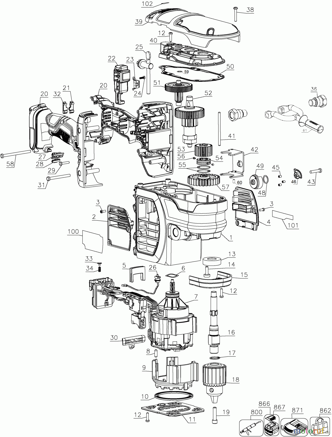 DEWALT AKKUBOHRER CDLS DRILLS 54V 60V MX SHRFLX DRL KT DFX560T2 Seite 1
