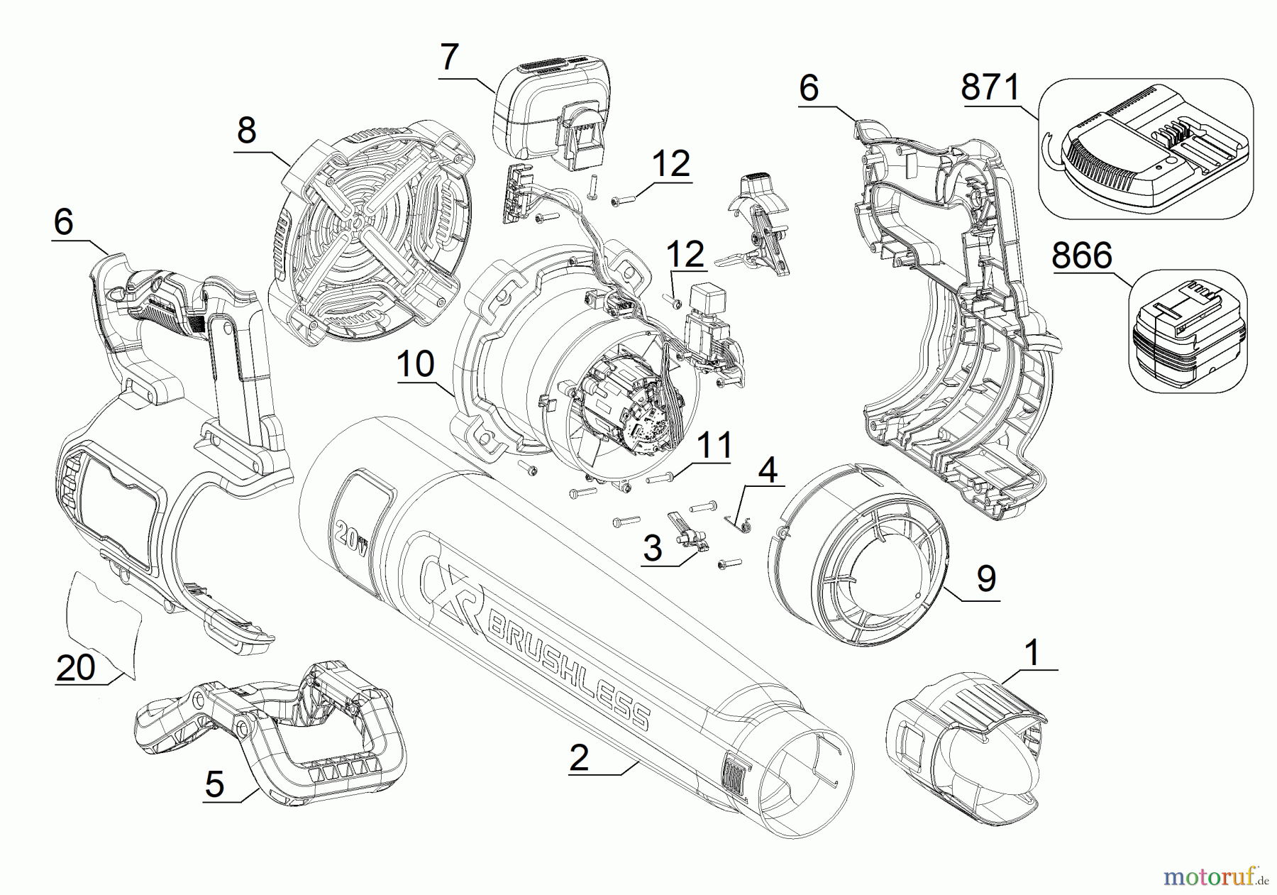 DEWALT Gartengeräte GEBLÄSE DCBL722P1R Seite 1