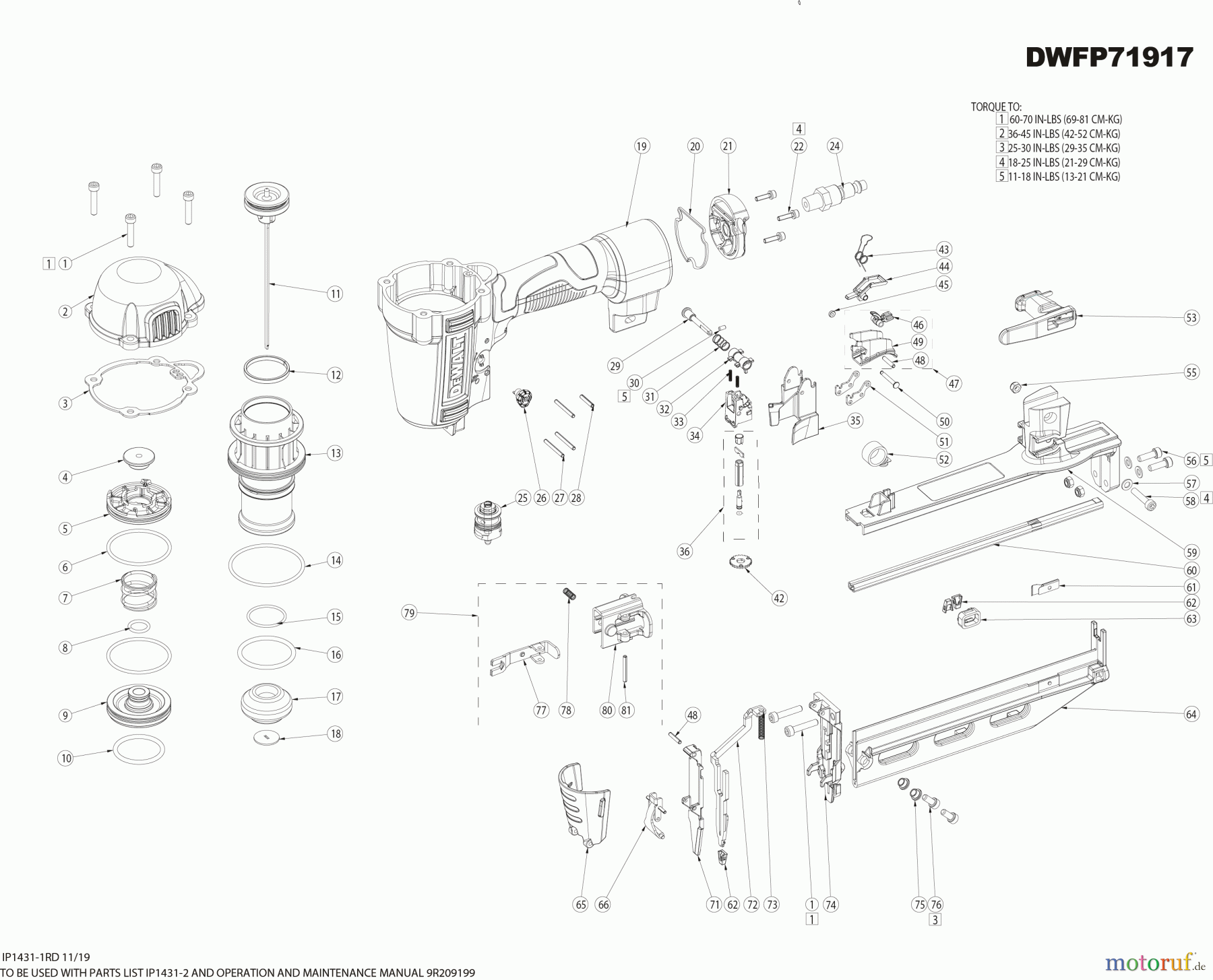 DEWALT BEFESTIGUNG Nagler PIN NAGLER DWFP71917R Seite 1