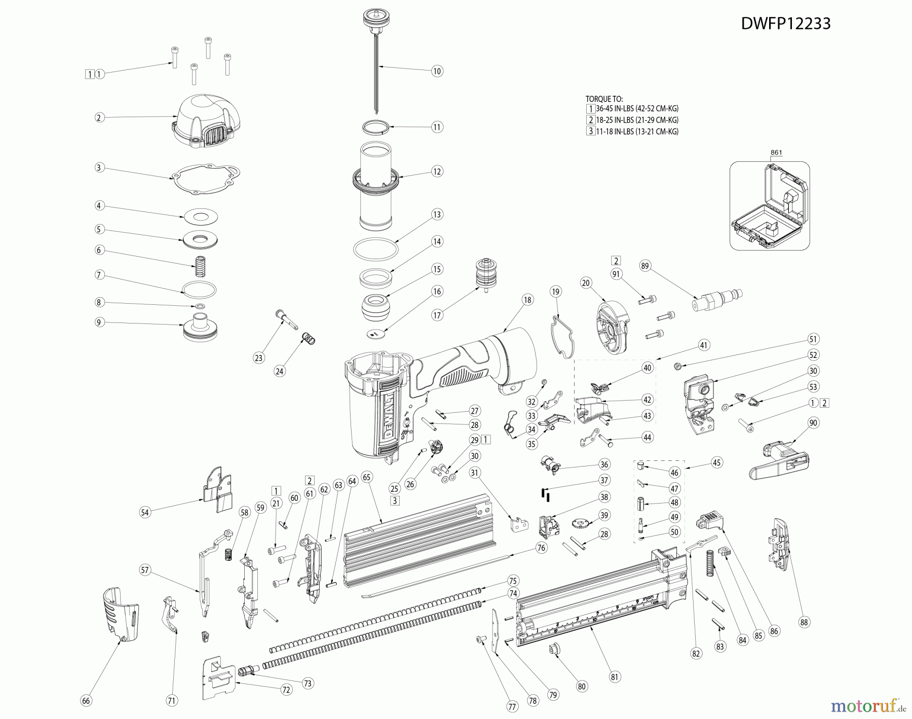 DEWALT BEFESTIGUNG Nagler PIN NAGLER DWFP12233R Seite 1