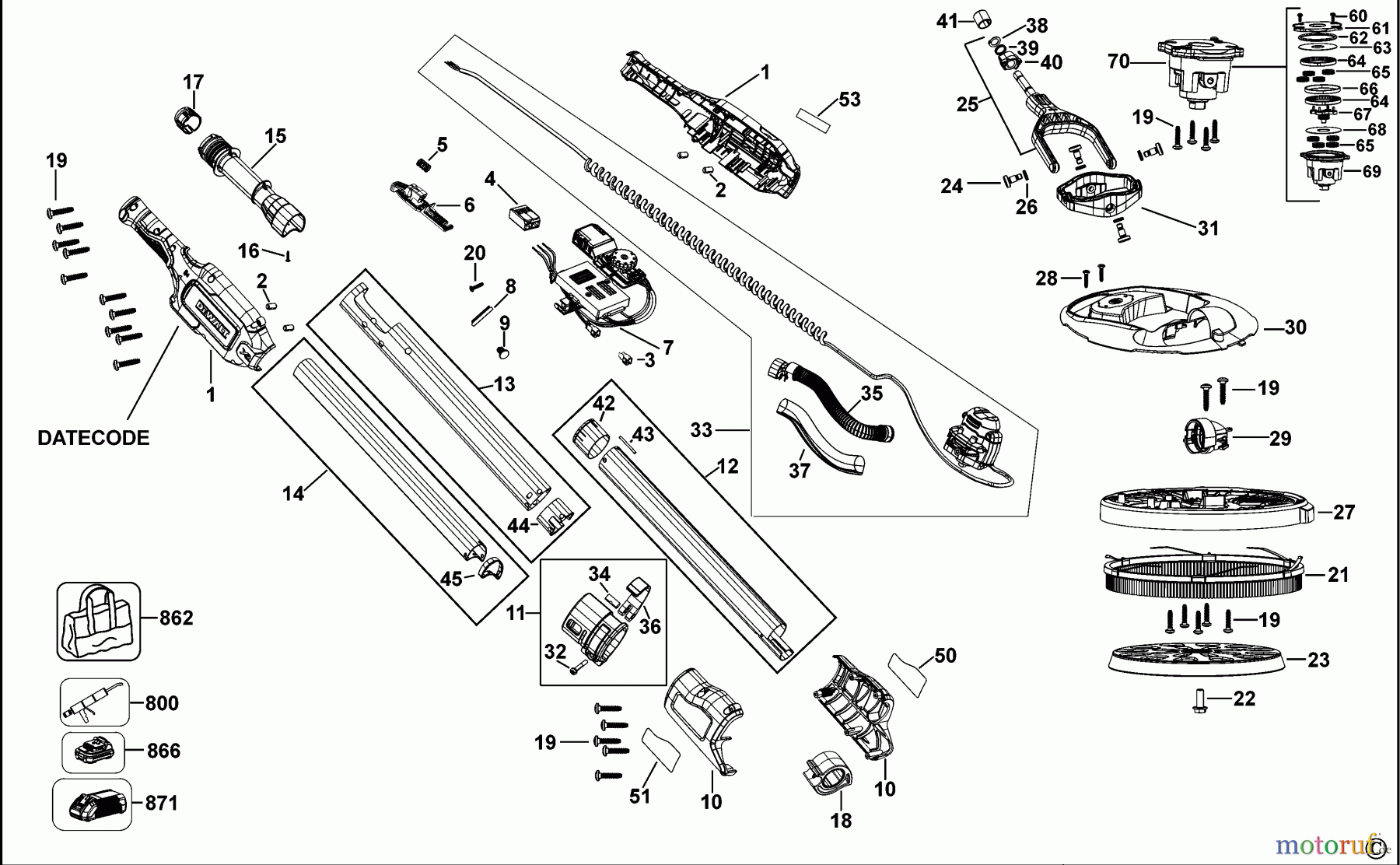DEWALT SCHNURLOS-SONSTIGES TROCKENBAU SCHLEIFER DCE800N-KR Seite 1