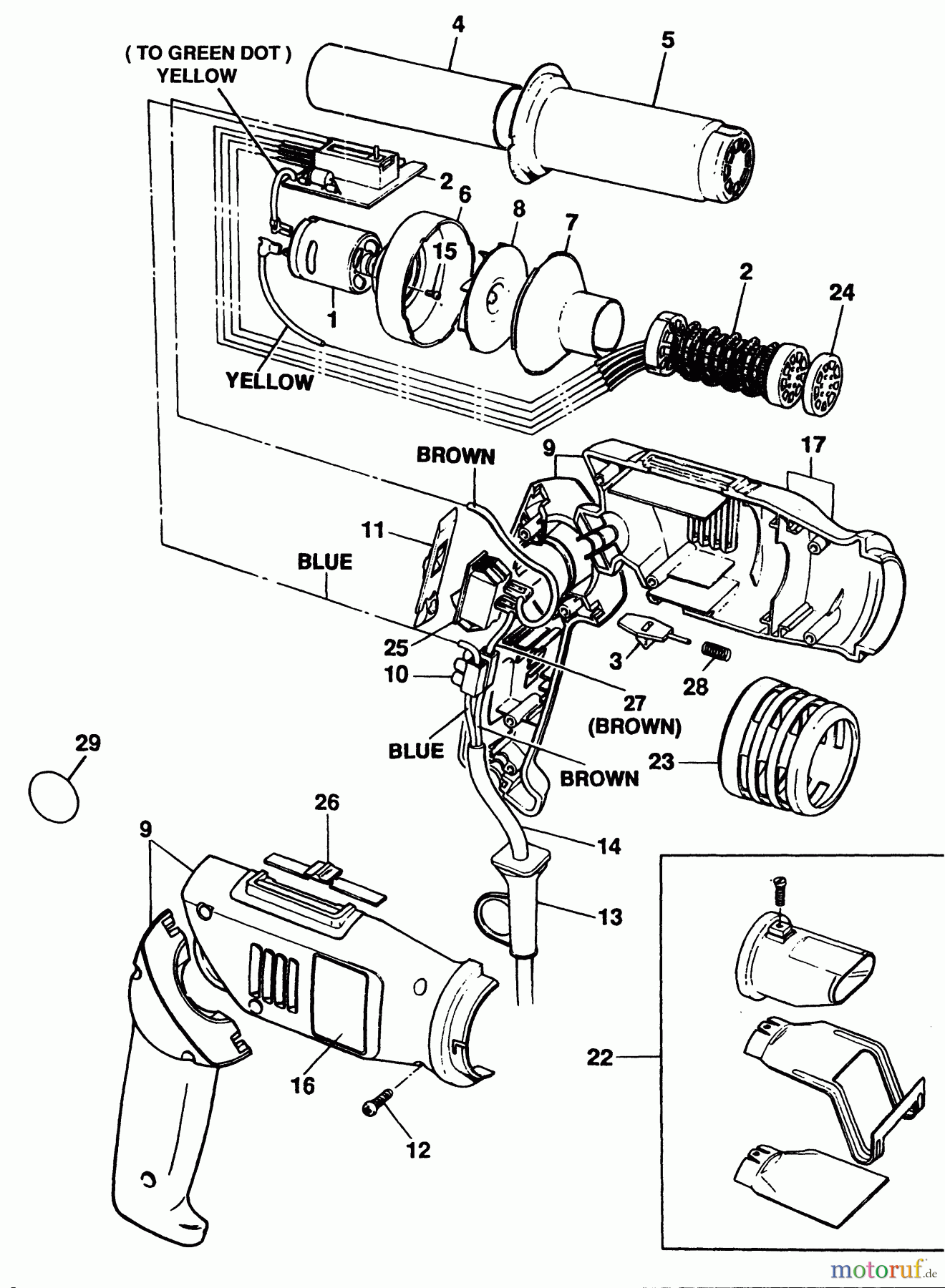  BLACK+DECKER INNENAUSSTATTUNG HEIZKANONEN HEIZPISTOLE BD1680 Seite 1