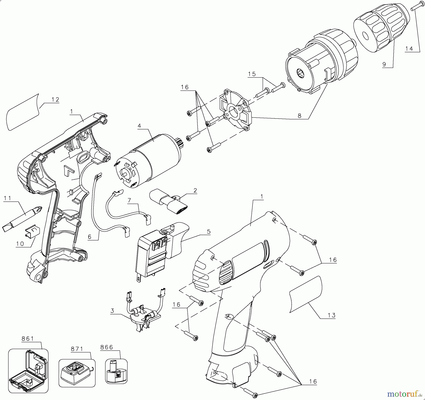 DEWALT Divers 7.2V CDLS DRILL/DRIVER DW925K2 Seite 1