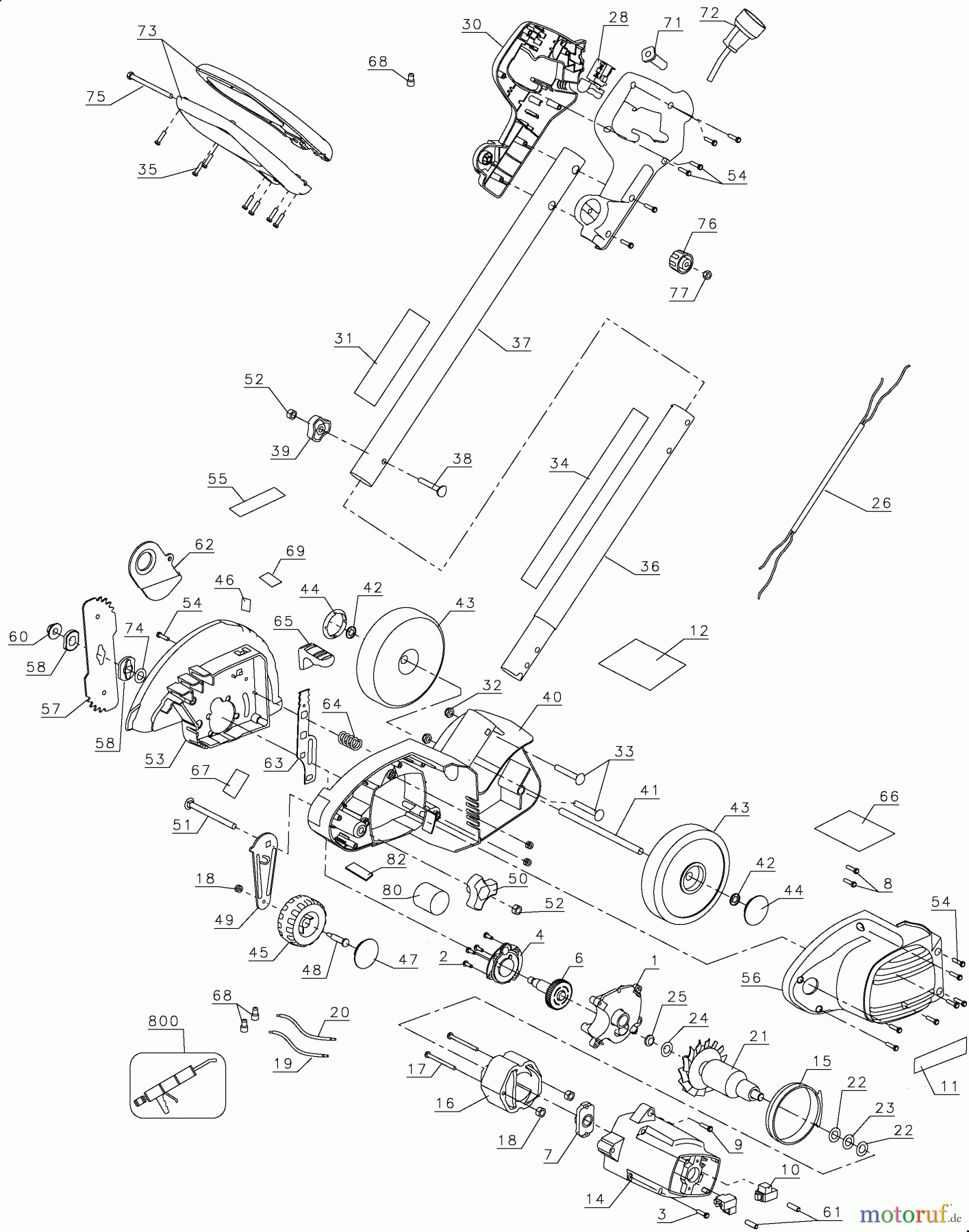 BLACK+DECKER AUSSERHALB RASENMÄHER, HÄCKSLER UND KEHRMASCHINEN KANTENTRIMMER LE750 Seite 1