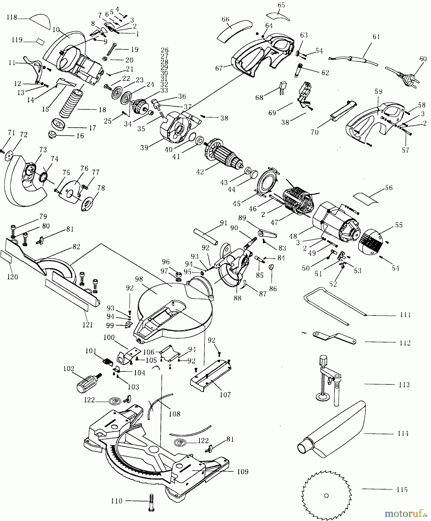 BLACK+DECKER INNENAUSSTATTUNG SÄGE GEHRUNGSSÄGE BT1400 Seite 1