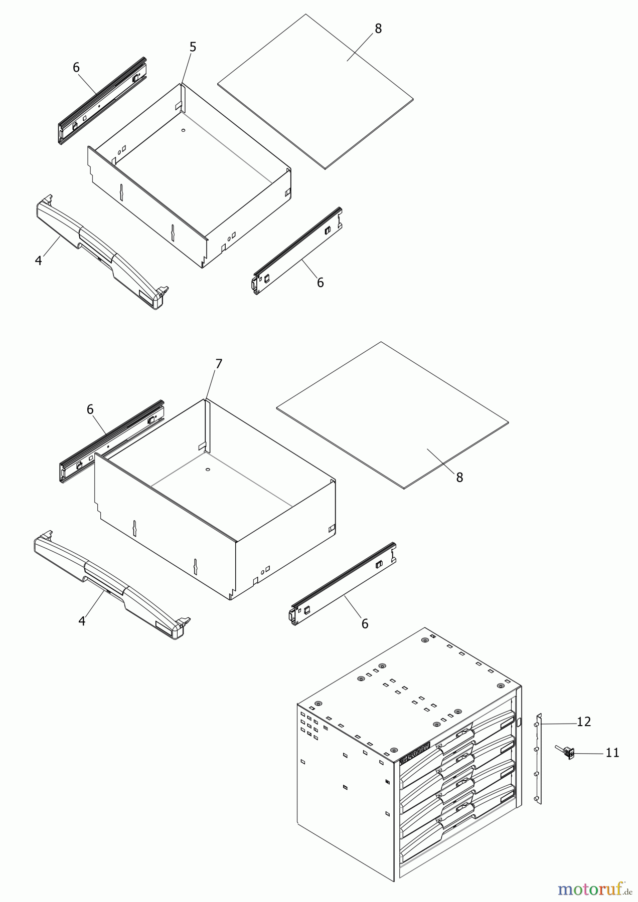  FACOM STORAGE SCHUBLADENSCHRANK F50000043 Seite 1