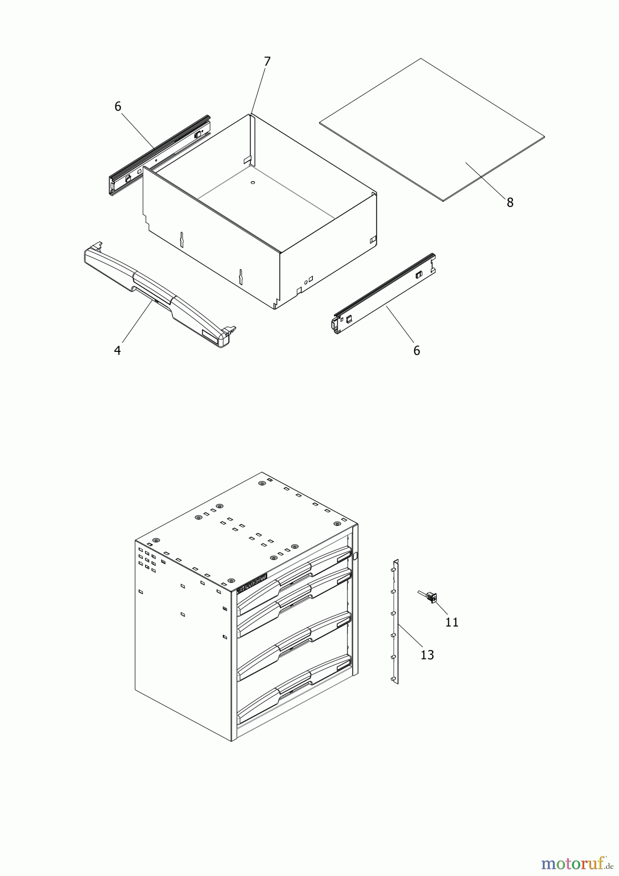 FACOM STORAGE SCHUBLADENSCHRANK F50000062 Seite 1
