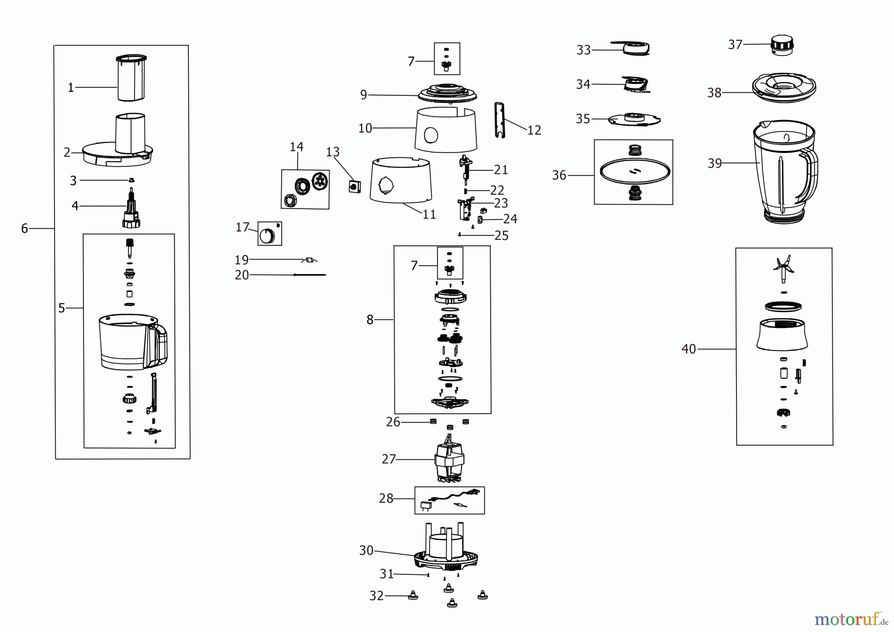 BLACK+DECKER HAUSHALT LEBENSMITTELZUBEREITUNG KÜCHENMASCHINE FX825 Seite 1