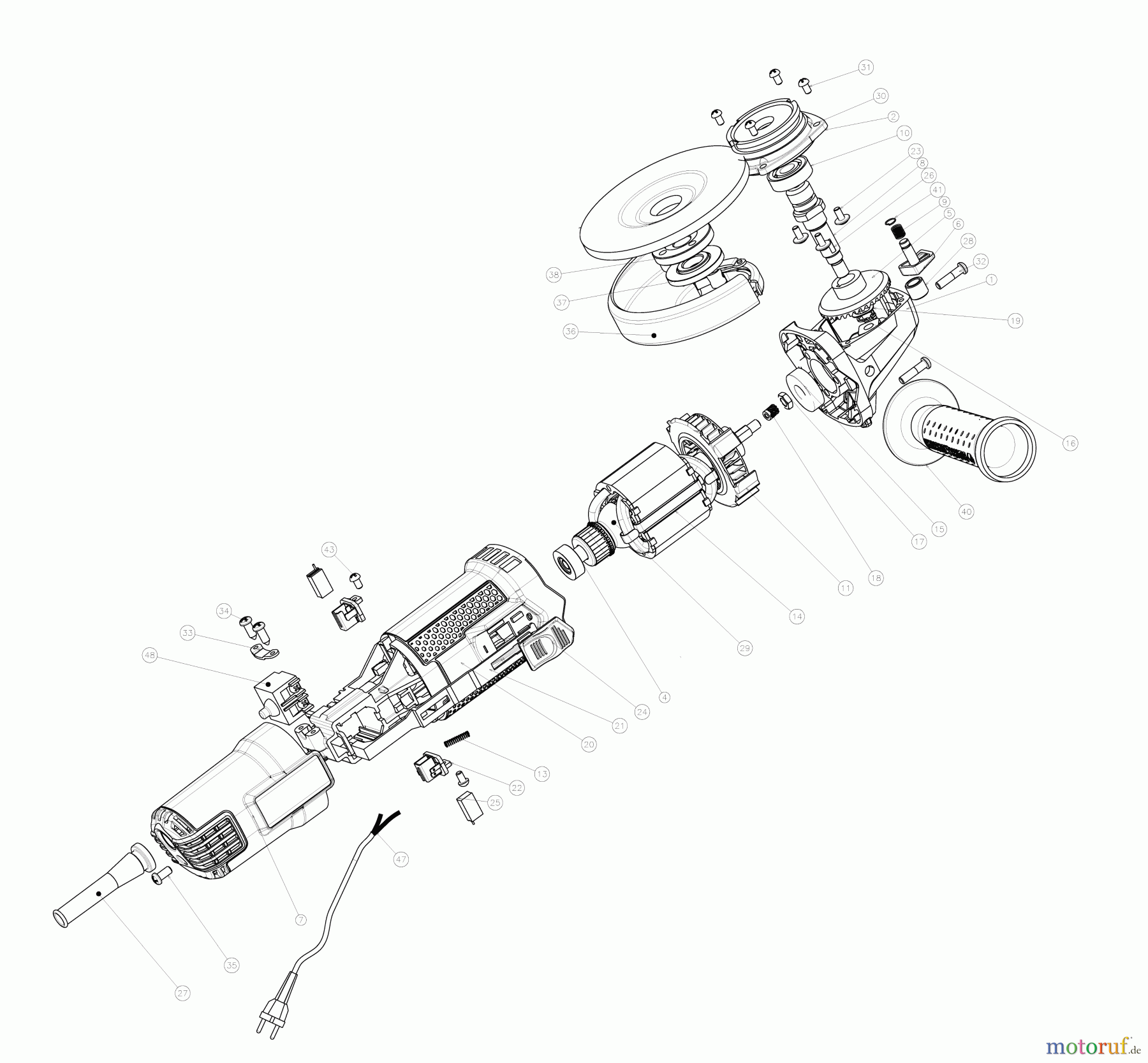 BLACK+DECKER PROFESSIONELL SCHLEIFMASCHINEN, POLIERMASCHINEN UND EINFÄDLER KLEINER WINKELSCHLEIFER G720X Seite 1